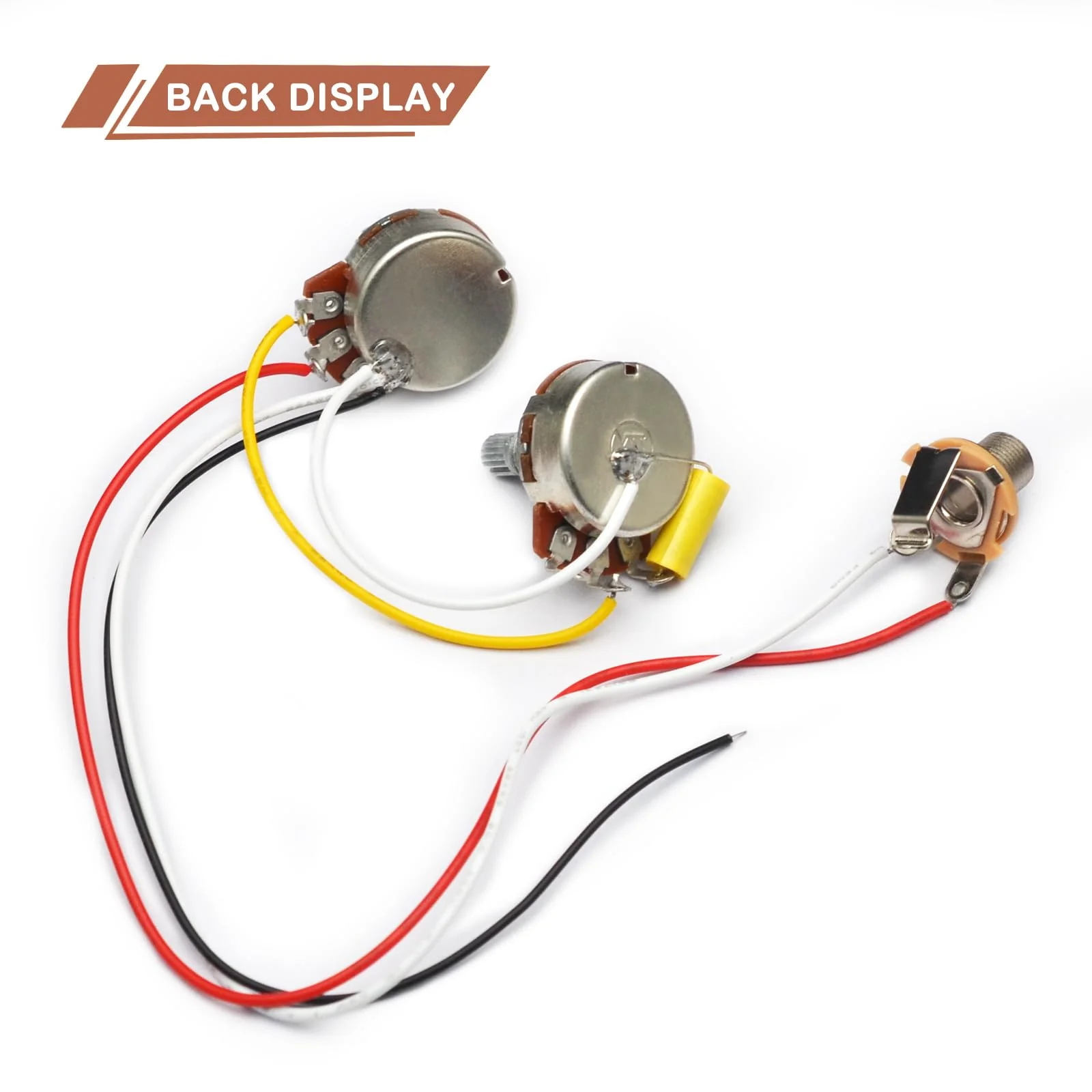 SAPHUE PB Bass Wiring Harness Prewired Kit for Precision Bass Guitar Big 250K Pots 1 Volume 1 Tone Jack - Image 6