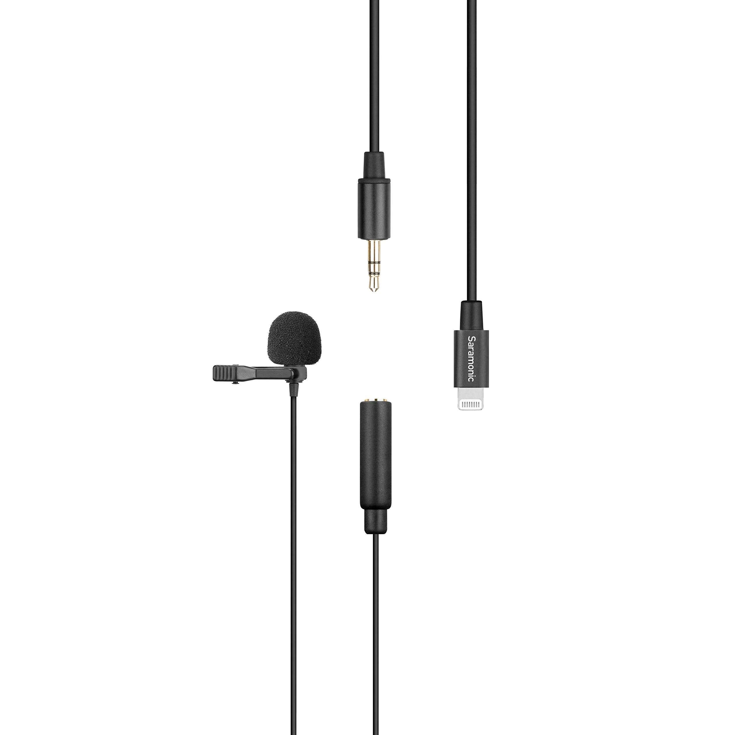 Saramonic LavMicro U1A | Lavalier Microphone with Lightning for Apple iPhone, or iPad with a Built-in 6.6-Foot (2m) Cable for Vlogging, Interviews, YouTube, TikTok, Live Streaming Lightning - 6.6'