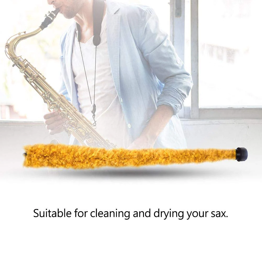 Sax Cleaning Tool, 60cm/23.6inch Tenor Sax Cleaning Brush Flexible Saxophone Pad Saver Cleaner Maintain Care Tool - Image 4
