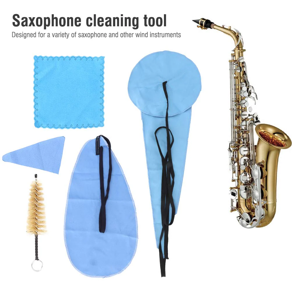 Saxophone Cleaning Kit, Care Set Including Three Dimensional Clean Swab Cloth Mouthpiece Brush Maintenance Cleaner Accessories for Alto Sax Trumpet Tenor Clarinet Flute and Wind Woodwind Instrument - Image 5