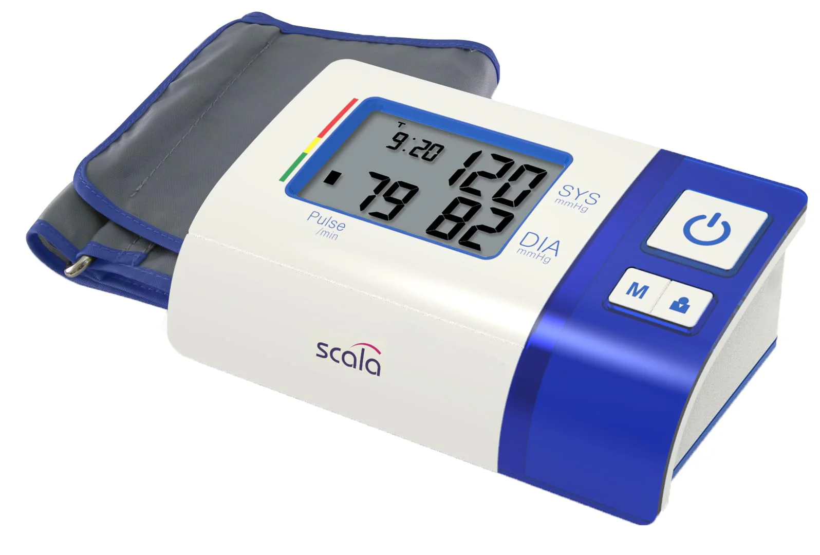 scala SC 7620 blue upper arm blood pressure monitor with compact design for home and on the go. Easy to reliably measure blood pressure independently. M - Image 3