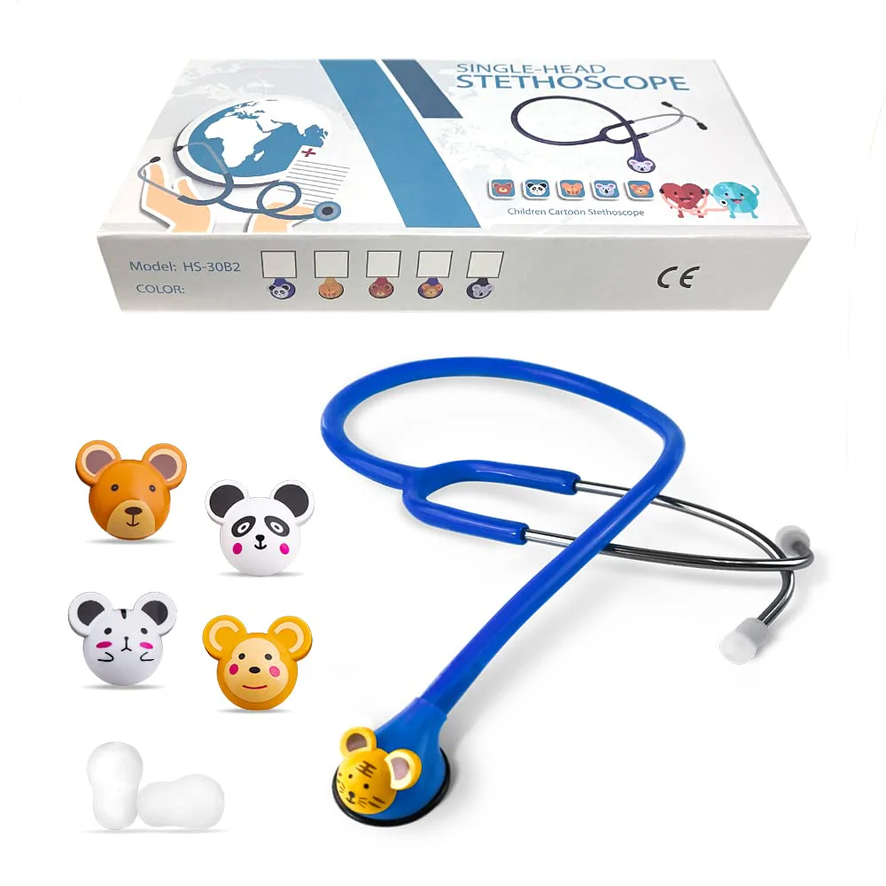 SCIAN HS-30Q Children's Stethoscope with Multiple Colours, Cartoon Animals Design Stethoscope for Clinician, Nurse, Home Use (Blue) Blue - Image 7