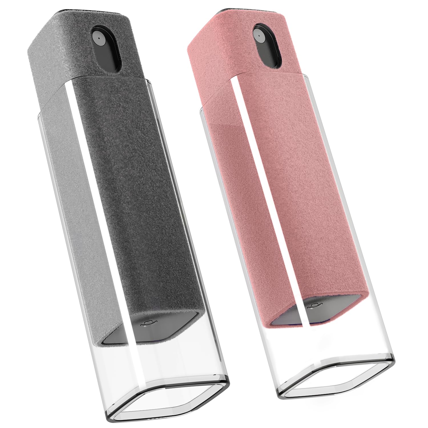 Screen Cleaner Spray and Wipe by EVEO - Computer Screen Cleaner, Laptop Screen Cleaner, Car Screen Cleaner, iPad Screen Cleaner, iPhone 2in1 Touchscreen Mist Cleaner - 2 Pack (Grey & Rose Gold) Grey & Rose Gold