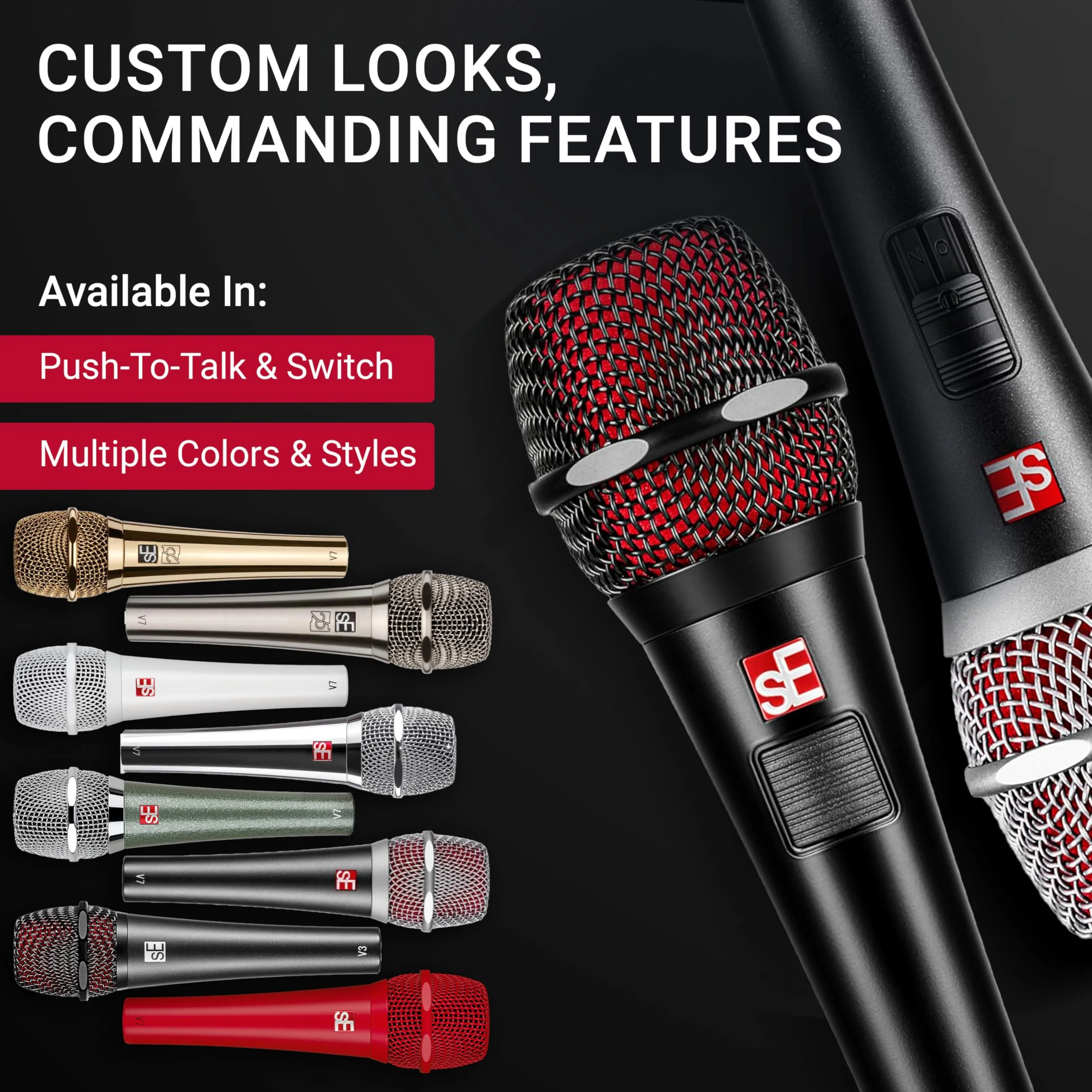 SE ELECTRONICS V7 Dynamic Microphone for Singing, Speech & Studio Recording - XLR Handheld Professional Microphone with Supercardioid Aluminum Voice Coil for Huge Gain Before Feedback - Grey V7 - Gray - Image 8