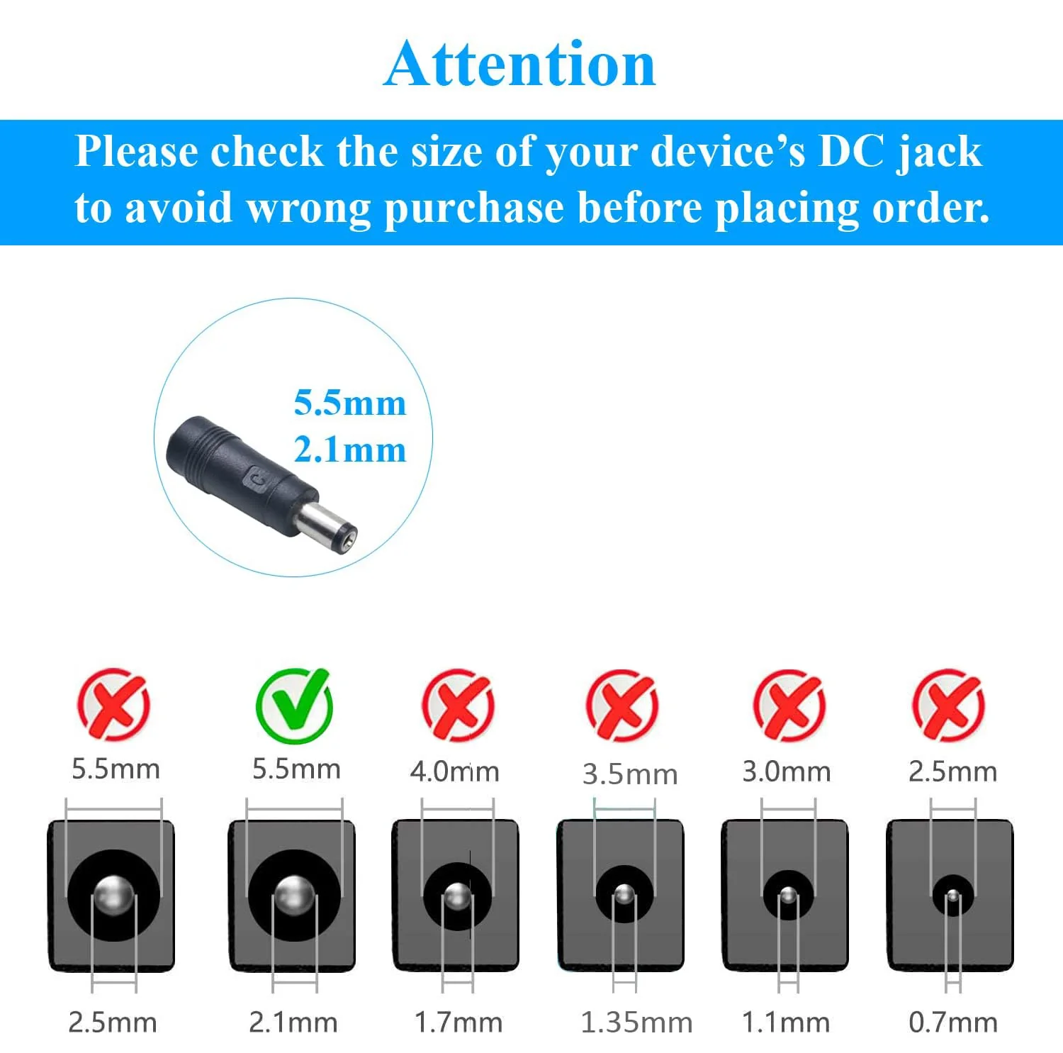 Security-01 DC 9V 0.5A 500mA Power Supply Adapter, Connector 5.5mm x 2.1mm, Center Positive - Image 5