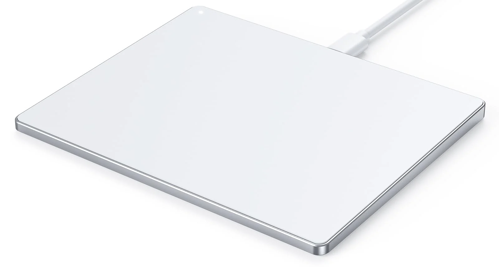 seenda Multi-Touch Trackpad, Tempered Glass Surface with High Precision Navigation, Ultra Slim Aluminum USB Wired Touchpad Mouse for Windows 10/11 Desktop/Laptop/Notebook Computer PC Silver