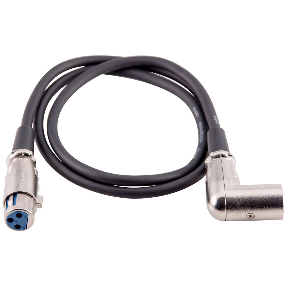 Seismic Audio 3' XLR Female to Right Angle Male Audio Patch Cable (XLRRS2) Single
