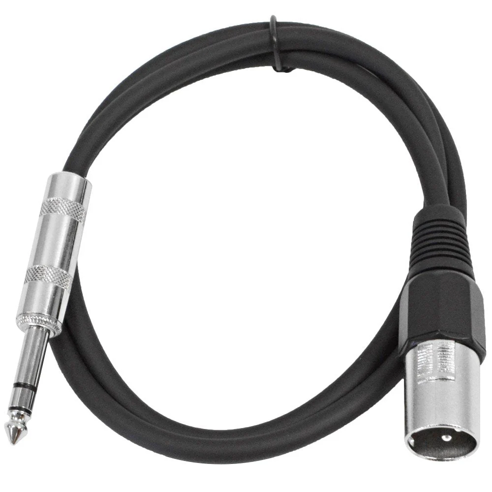 Seismic Audio - SATRXL-M2-Multi - 8 Pack of 2 Foot Multi-Color XLR Male to 1/4 Inch TRS Patch Cables 2' Pro Audio Balanced XLR-M to 1/4" Patch Cords DJ - Image 2
