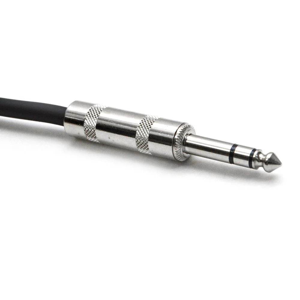 Seismic Audio Speakers TRS Male ¼” To TRS Male ¼” Patch Cable, 10 Foot Balanced Cord, Black - Image 2