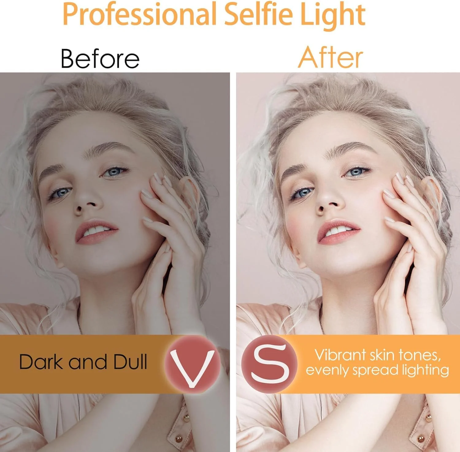 Selfie Light for iPhone 15 Pro Max Case with LED Built-in Light-Up Rechargeable for TIK Tok/Stream/Makeup/Live/Video- Selfie (2 Models, 3 Level Brightness) (Clear, for iPhone 15 Pro Max) Clear - Image 3