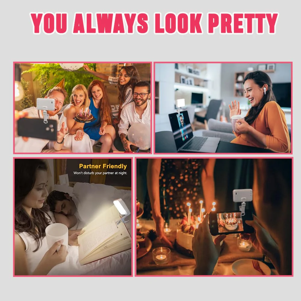 Selfie Light for Phone, 66 LED Phone Light with Rechargeable Clip and Adjusted 3 Light Modes, 2000mAh Video Light for iPhone iPad, Laptop, Makeup, TikTok, Selfie, Vlog, Video Conference white - Image 5