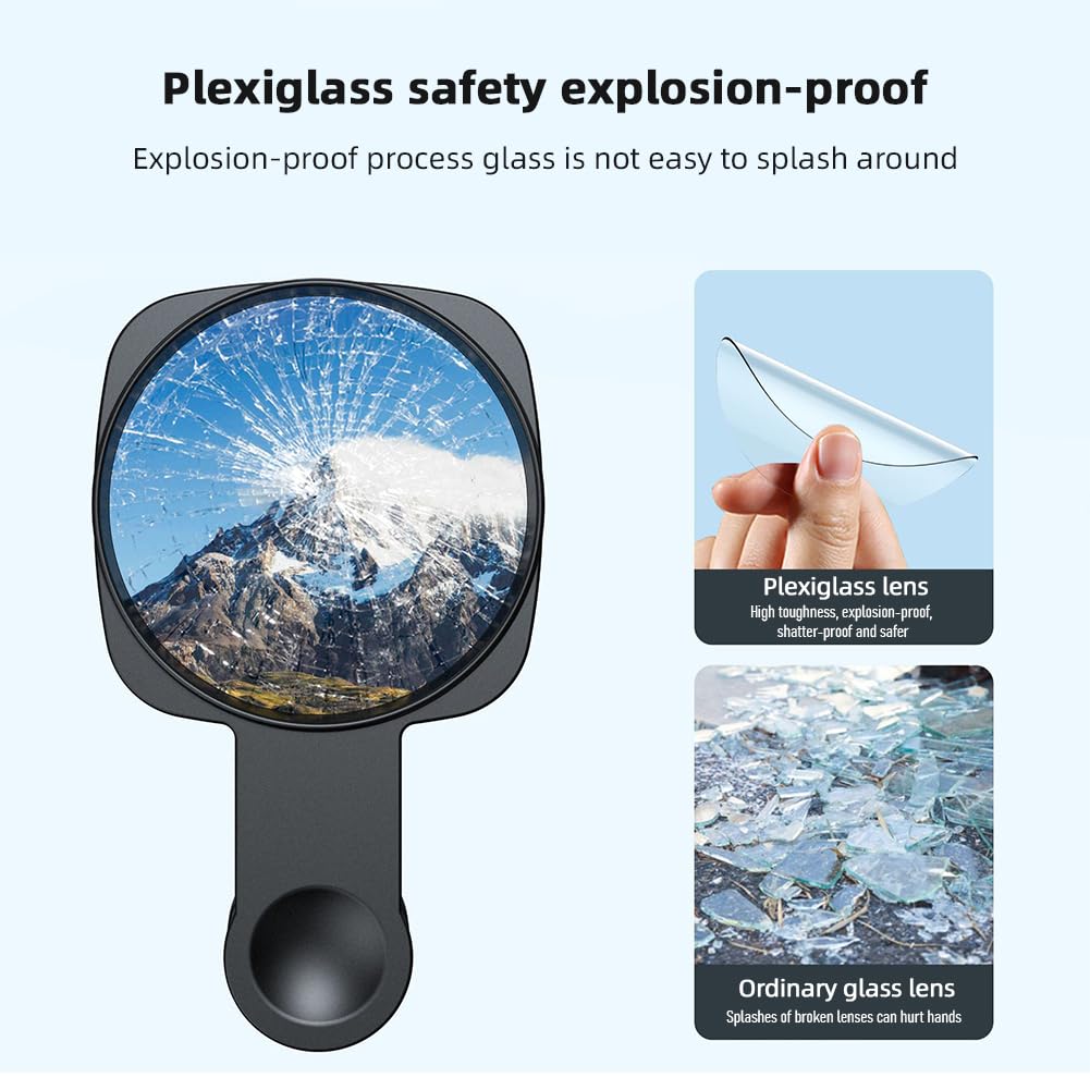 Selfie Mirror Compact Phone Mirror Universal Phone Clip for iPhone 15/14/13/12 Android Samsung Smartphone Selfie Vlog Accessories - Image 2
