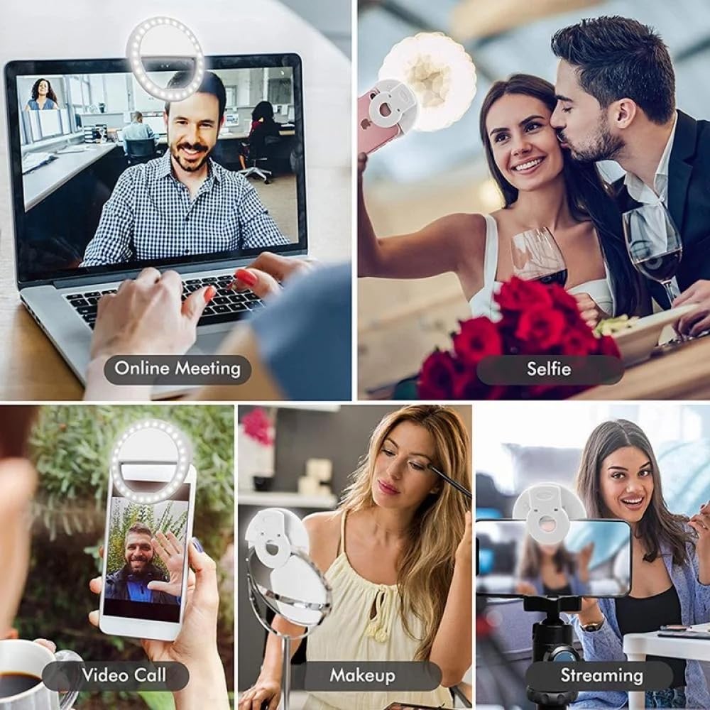 Selfie Ring Light for iPhone | Rechargeable Battery | Portable LED Light for iPhone/Android Phone Photography Camera Video | 3 Adjustable Light Levels | Beauty Selfie Influencer - Image 6