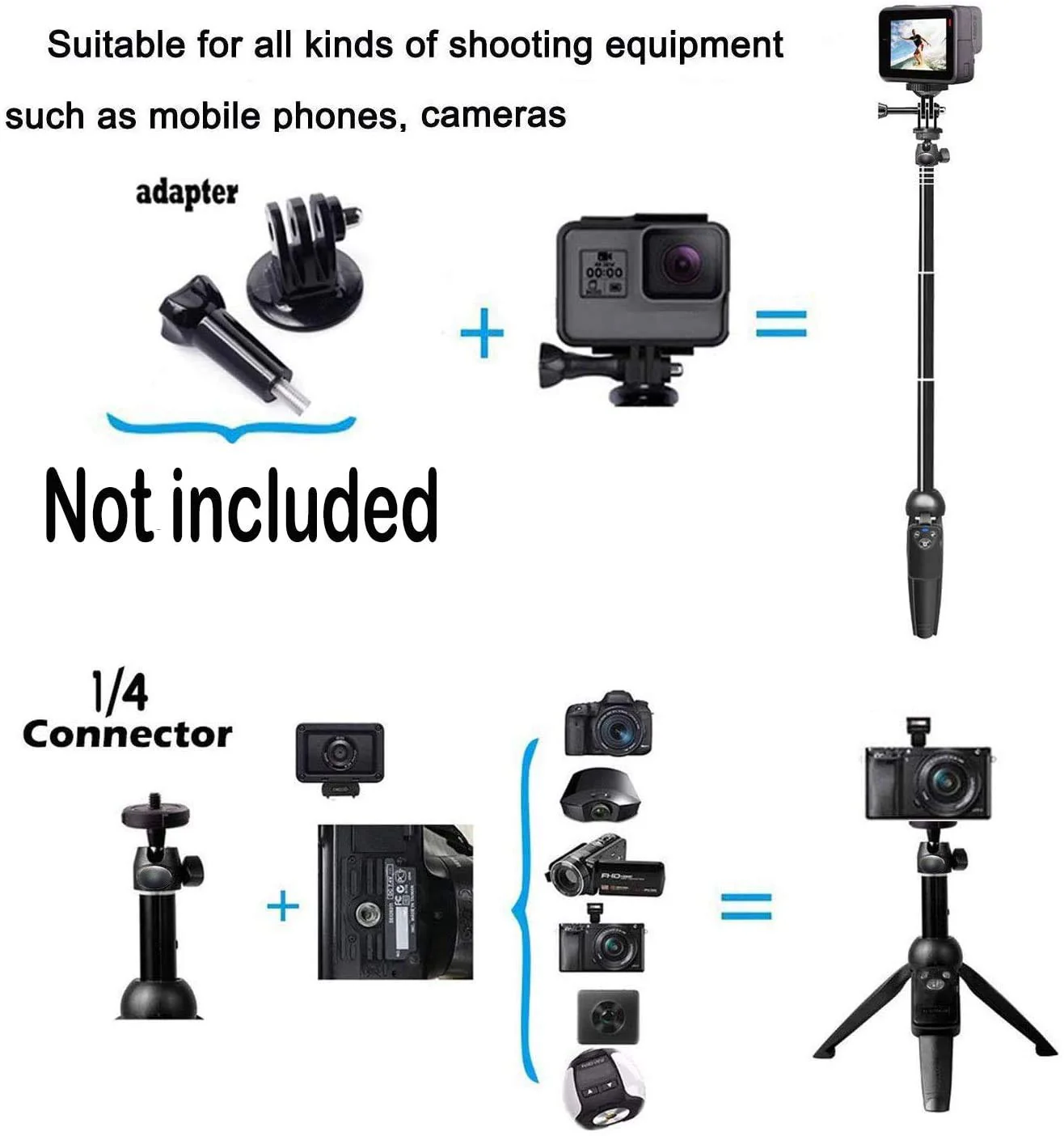 Selfie Stick, 40 inch Extendable Selfie Stick Tripod,Phone Tripod with Wireless Remote Shutter Compatible with iPhone 13 12 11 pro Xs Max Xr X 8Plus 7, Android, Samsung Galaxy S20 S10 and More - Image 4