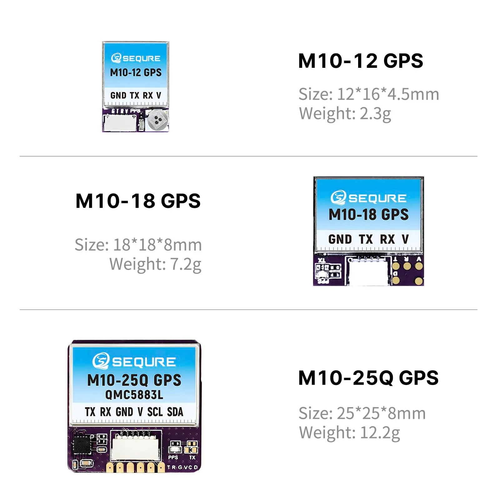 SEQURE M10-12 Mini FPV GPS Module with Upgraded 10th Generation Chip Ceramic Antenna Fast Satellite Positioning for FPV Racing Drones M1012 - Image 7