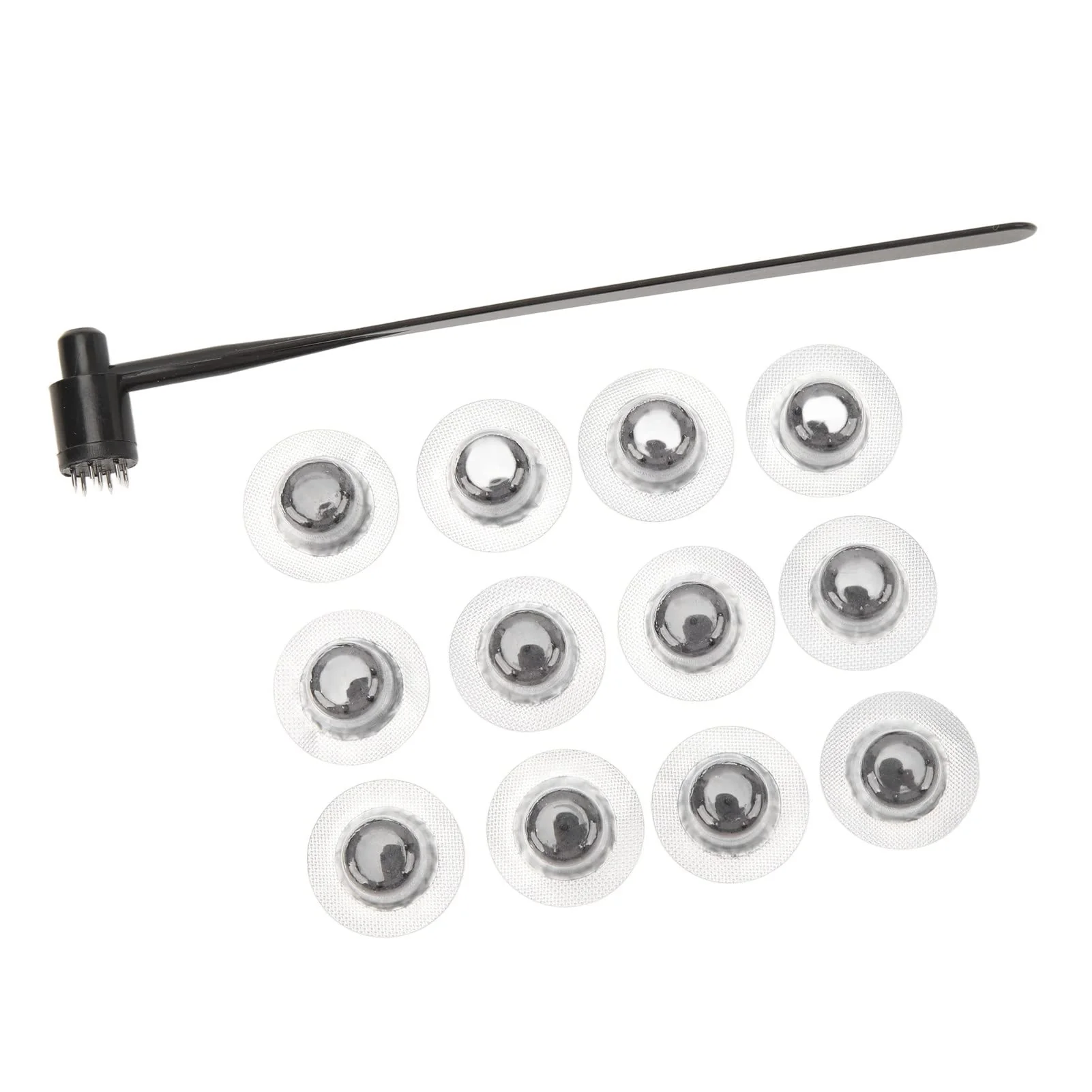 Seven Star Needle Set, Seven Stars Dermal Needle Hammer Set, Seven Star Needle Hammer Plum Blossom Skin Hammer Made of Stainless Steel with 12 Replacement Heads for Hair Loss, Medical Physiotherapy