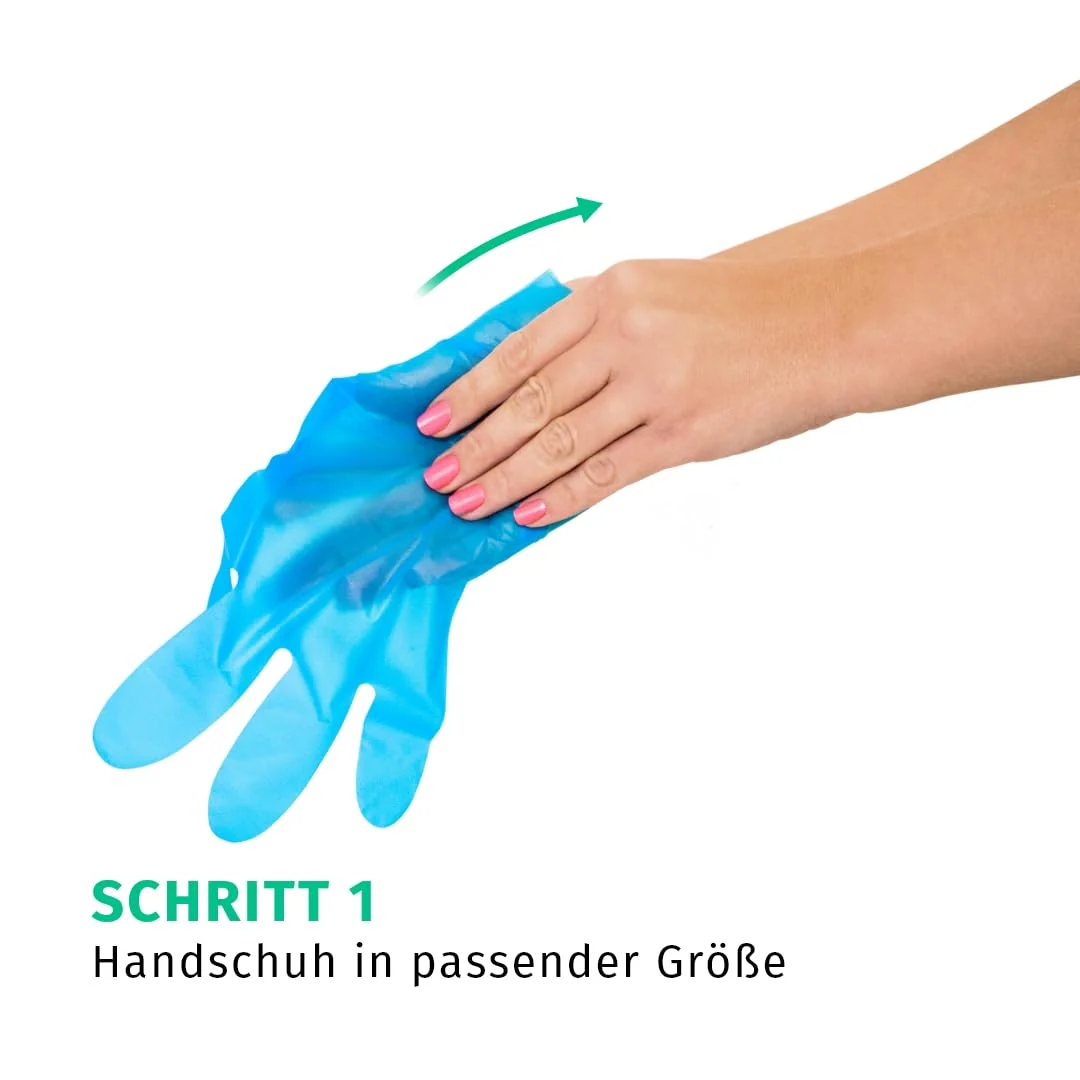 SF TPE Disposable Gloves, Size L, Pack of 200/Box, Disposable Examination Gloves, TPE Gloves, Powder-Free, Latex-Free, Non-Sterile, Latex-Free, Food Gloves L (200 Stück) blue - Image 3