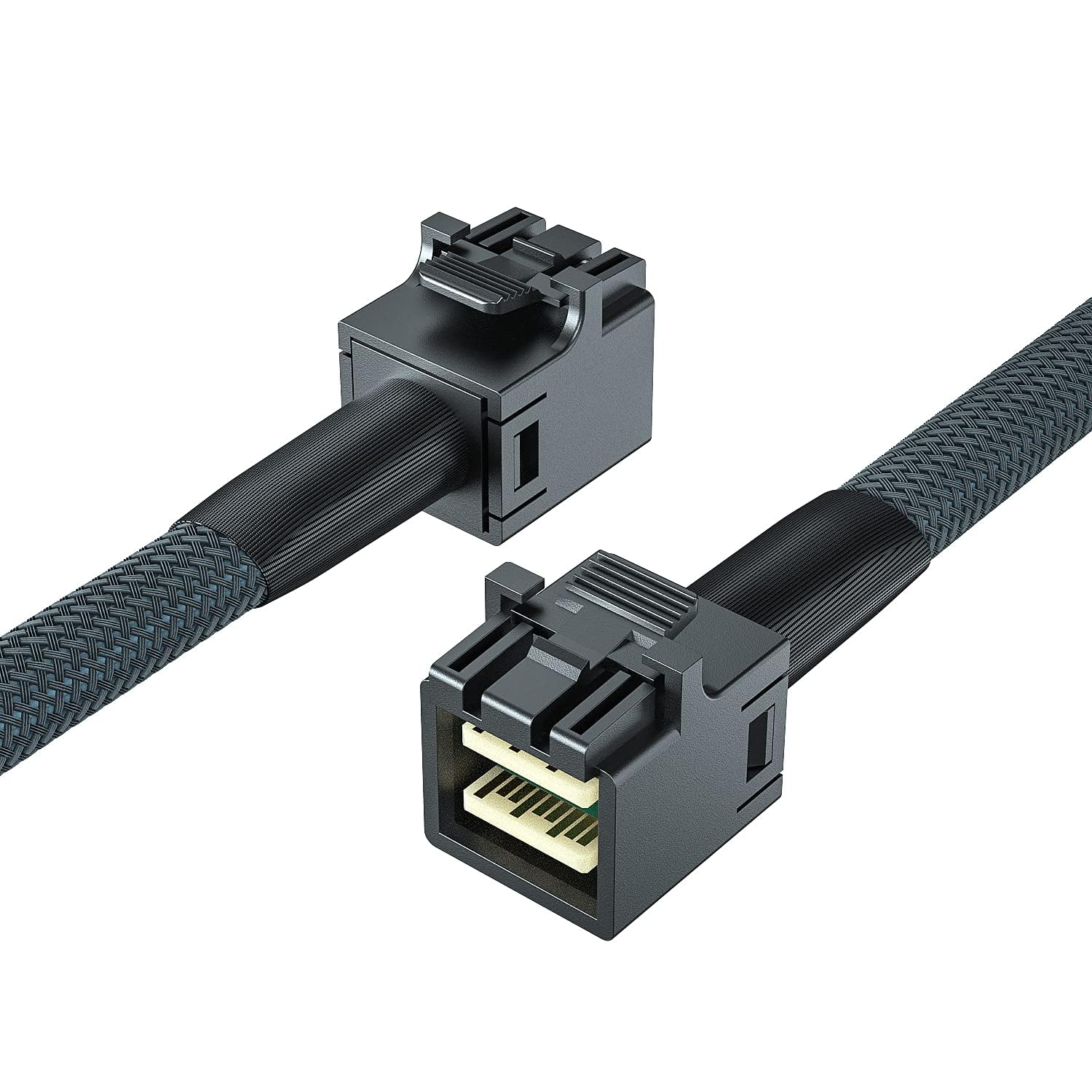 SFF-8643 to SFF-8643 12G Internal Mini SAS HD Cable, with Sideband, Compatible with RAID or PCI Express Controller, 100-Ohm, 0.5-m(1.6ft) Straight 0.5m 1