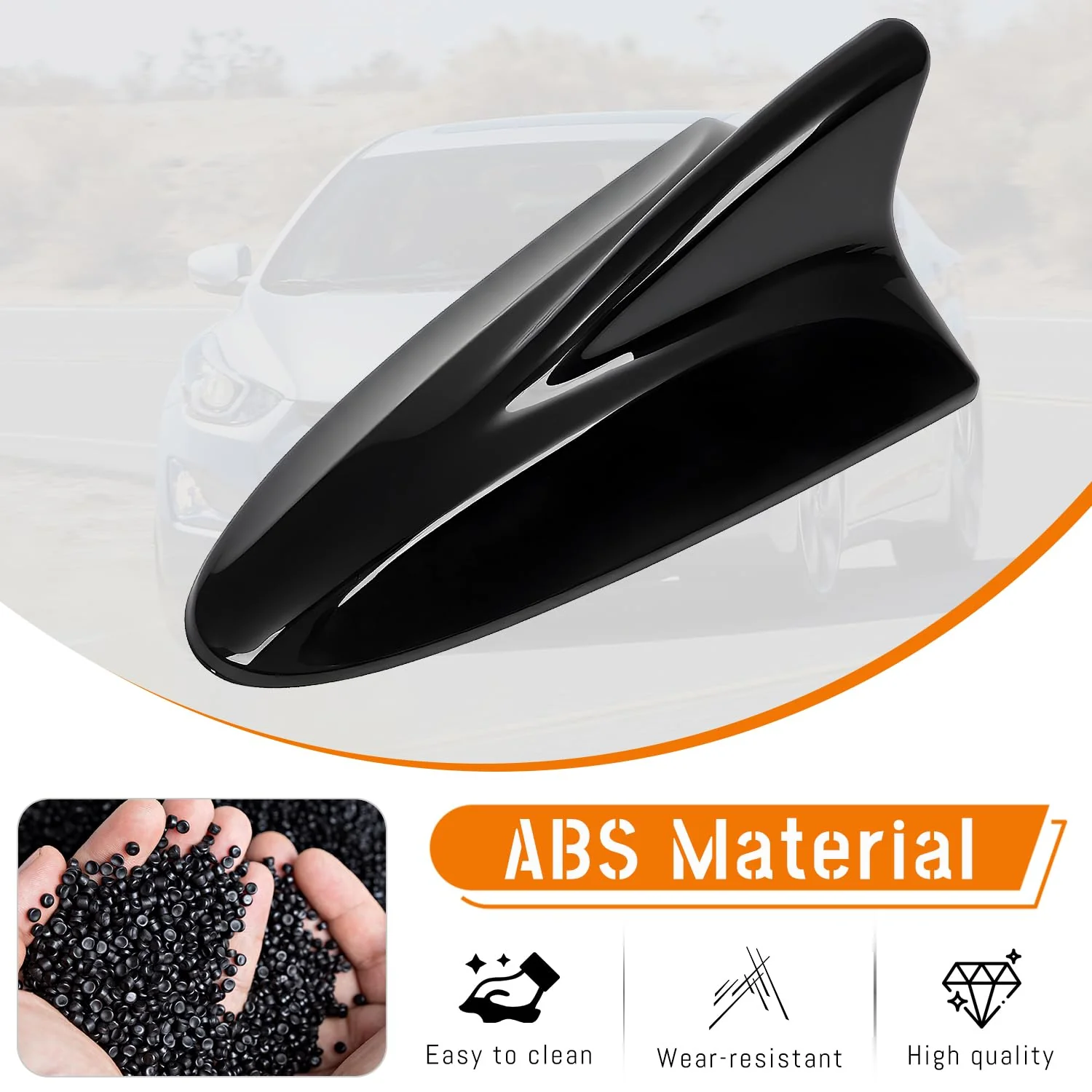 Shark Fin Antenna Cover Compatible with for Elantra Sedan MD 2011-2016,for Hyundai Sonata Sedan YF 2009-2014 w/GPS,for Genesis Sedan BH 2008-2013,96210,962103Q800,962103X100NKA (Glossy Black) Glossy Black - Image 5