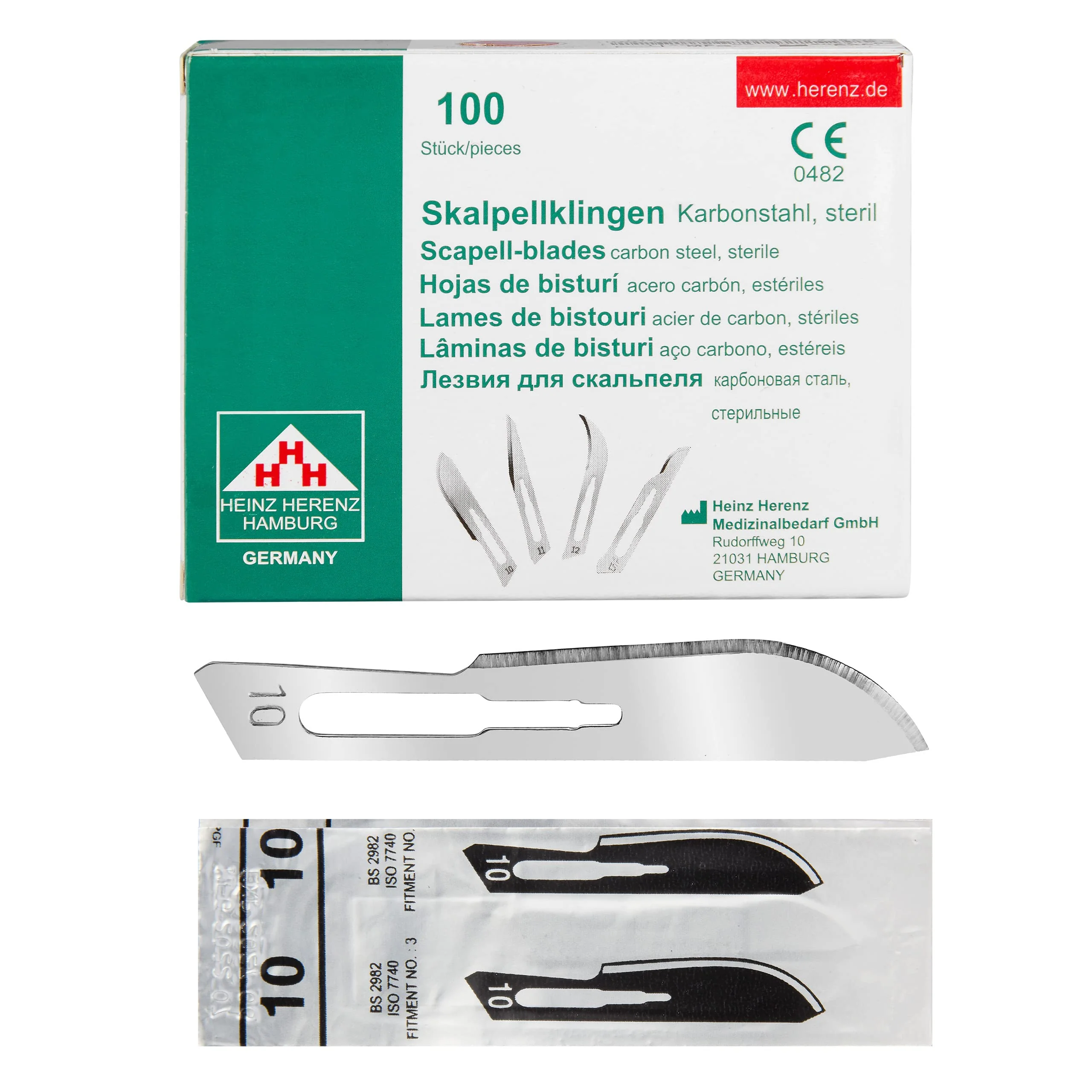Shehadeh - Pack of 100 Sterile Scalpel Blades Figure 10 for Scalpel Holder No. 3 - Extremely Sharp