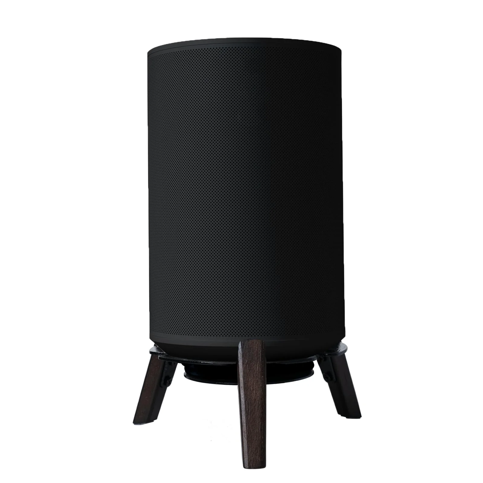 shinar Real Wood Desktop Speaker Stands,Table Desk Stand Compatible for Sonos Era 100 with Cable Management Table Wooden Mount Holder for sonos 100 (Black) Black