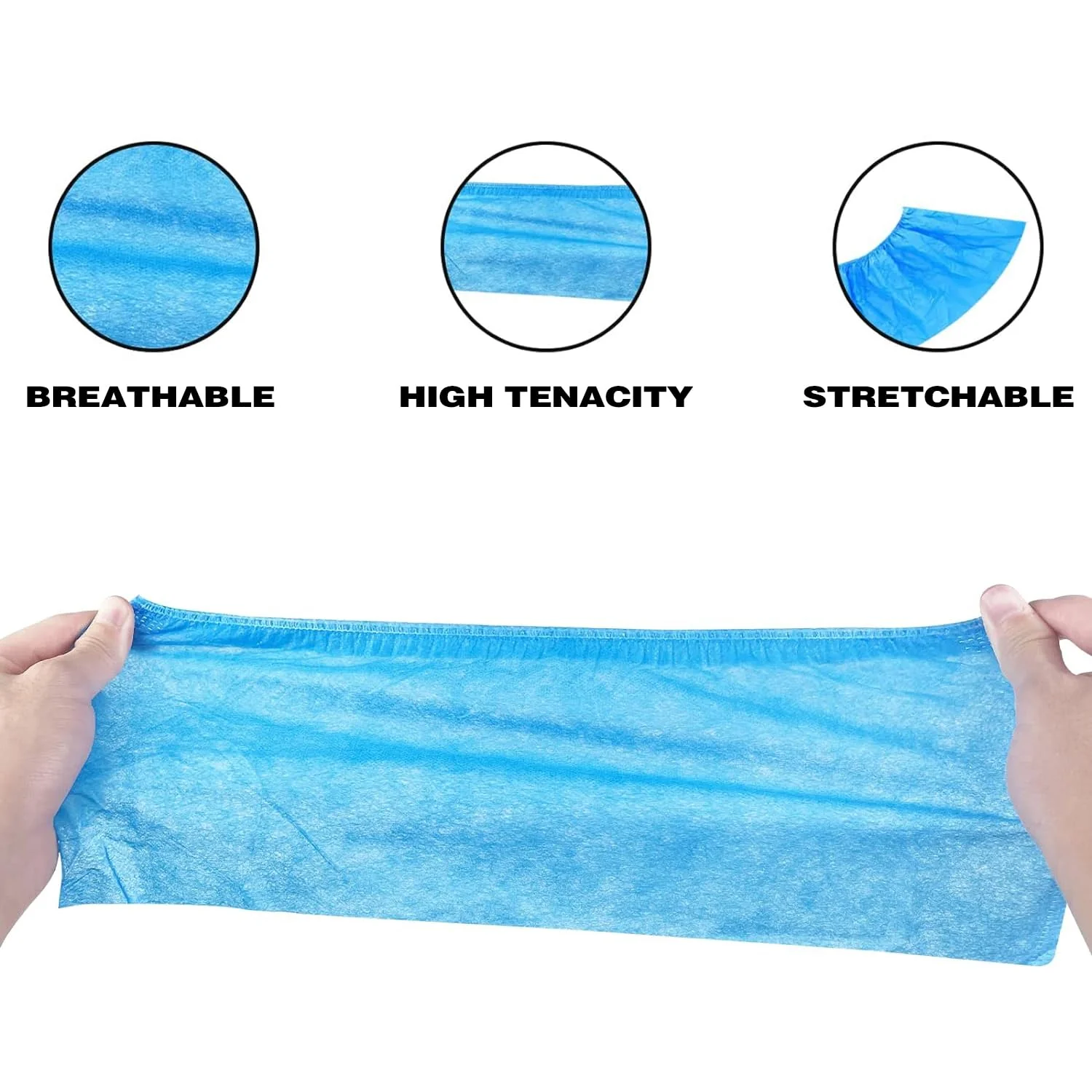 Shoe Covers, Pack of 100 Blue Overshoes, PE Shoe Covers, Universal Size Overshoes, Shoe Covers to Keep Shoes/Floors/Carpets Clean and Tidy - Image 4