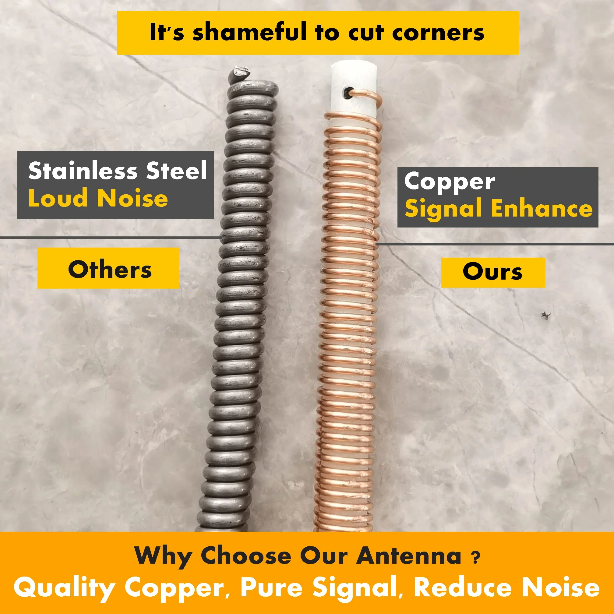 Short Rubber Antenna for Jeep Liberty (2002-2007), Jeep Liberty Antenna - Car Wash Proof, 6 3/4 Inch Internal Copper Coil Antenna Mast Replacement - Image 7