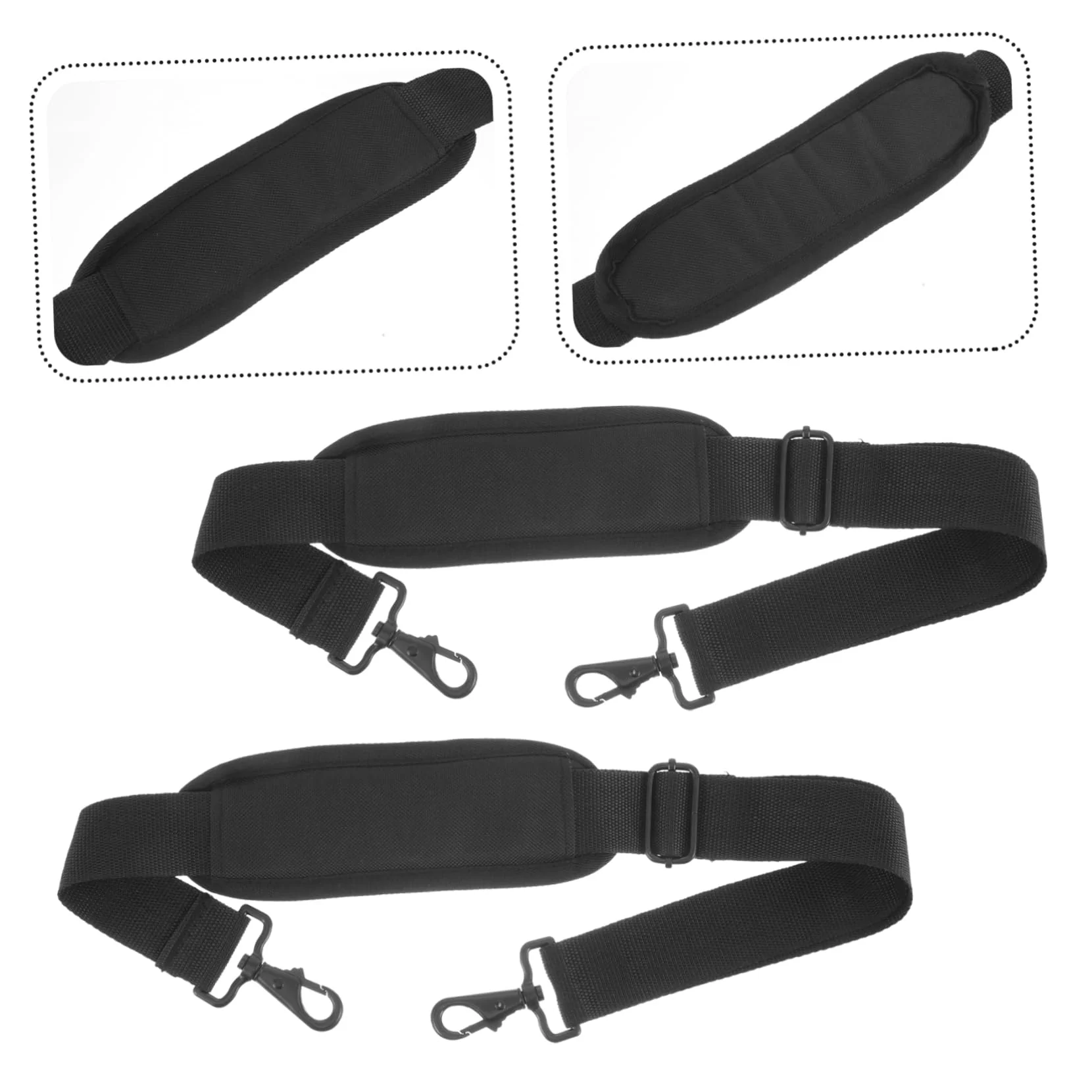 Shoulder Strap 2pcs Violin Case Shoulder Strap Canvas Black Shoulder Straps Padded Shoulder Bags Postman Shoulder Strap Backpack Straps Replacement Shoulder Strap for Bag - Image 4