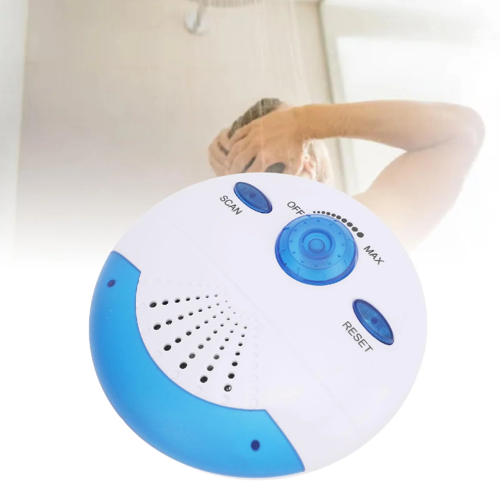 Shower Radio, Shower Radio IPX7 360 Degrees Surround Sound Portable FM Radio with Top Handle for Bathroom Outdoor - Image 4