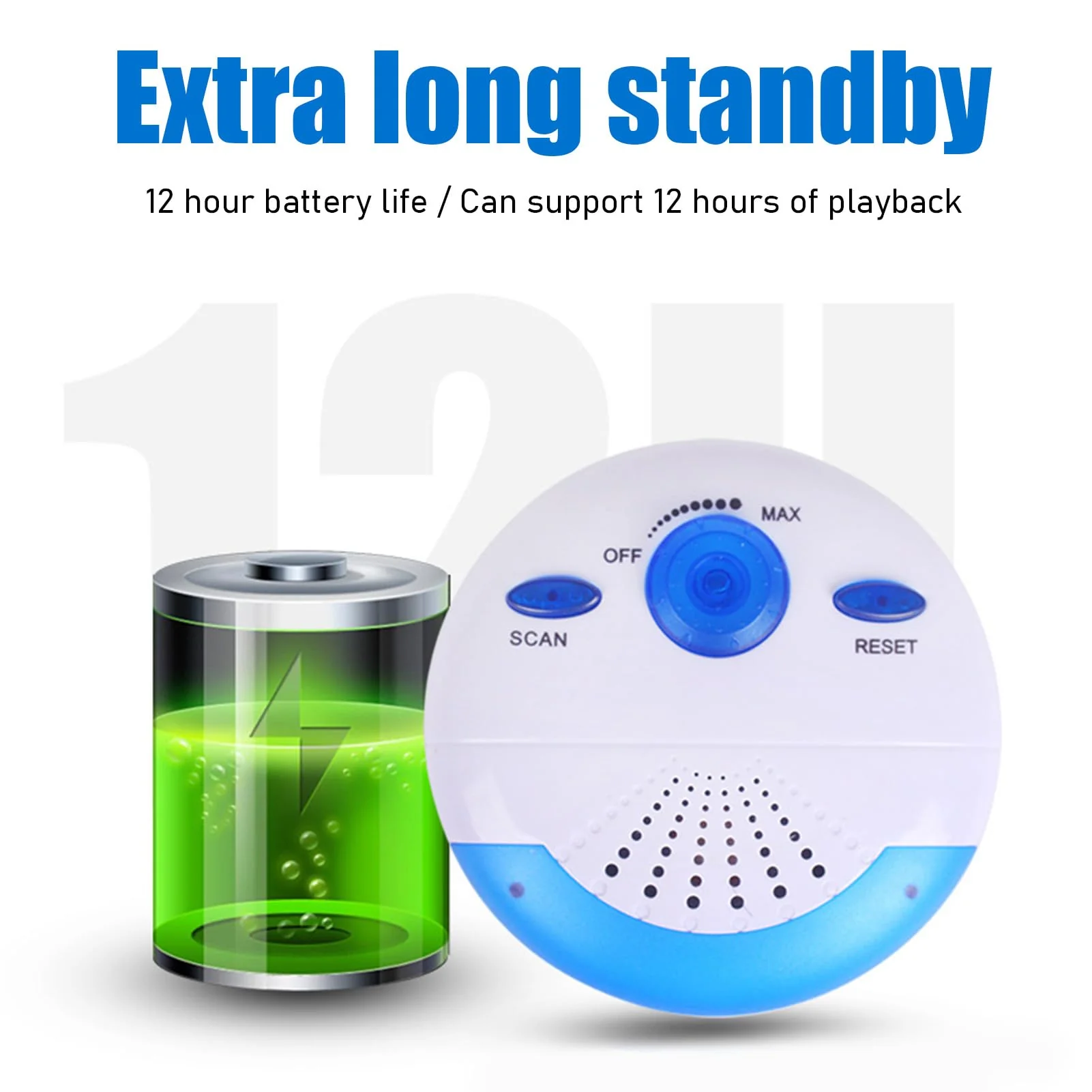 Shower Radio, Shower Radio IPX7 360 Degrees Surround Sound Portable FM Radio with Top Handle for Bathroom Outdoor - Image 6