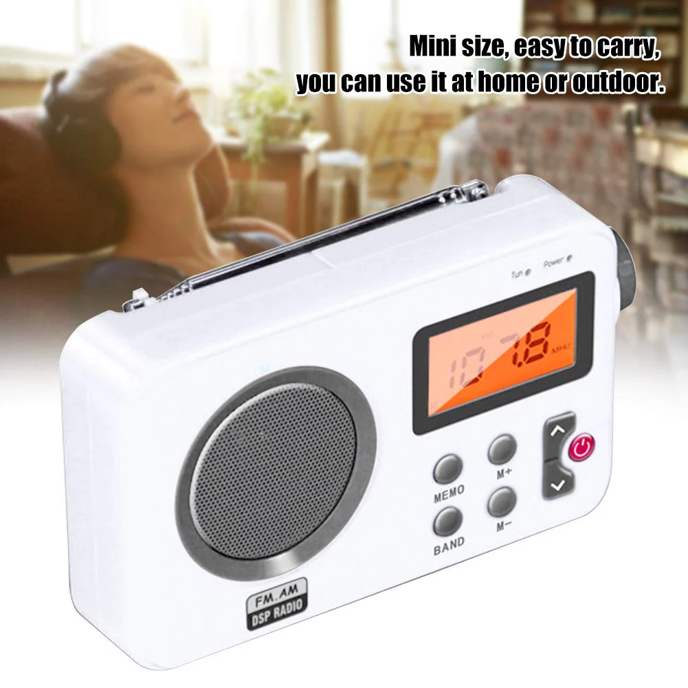 Shower Radio Speaker, AM/FM Radio with LCD Display,Portable Stereo Radio with Earphone Port for Home, Beach,Hot Tub, Bathroom, Outdoor 5.91x1.38x3.54 inch - Image 5