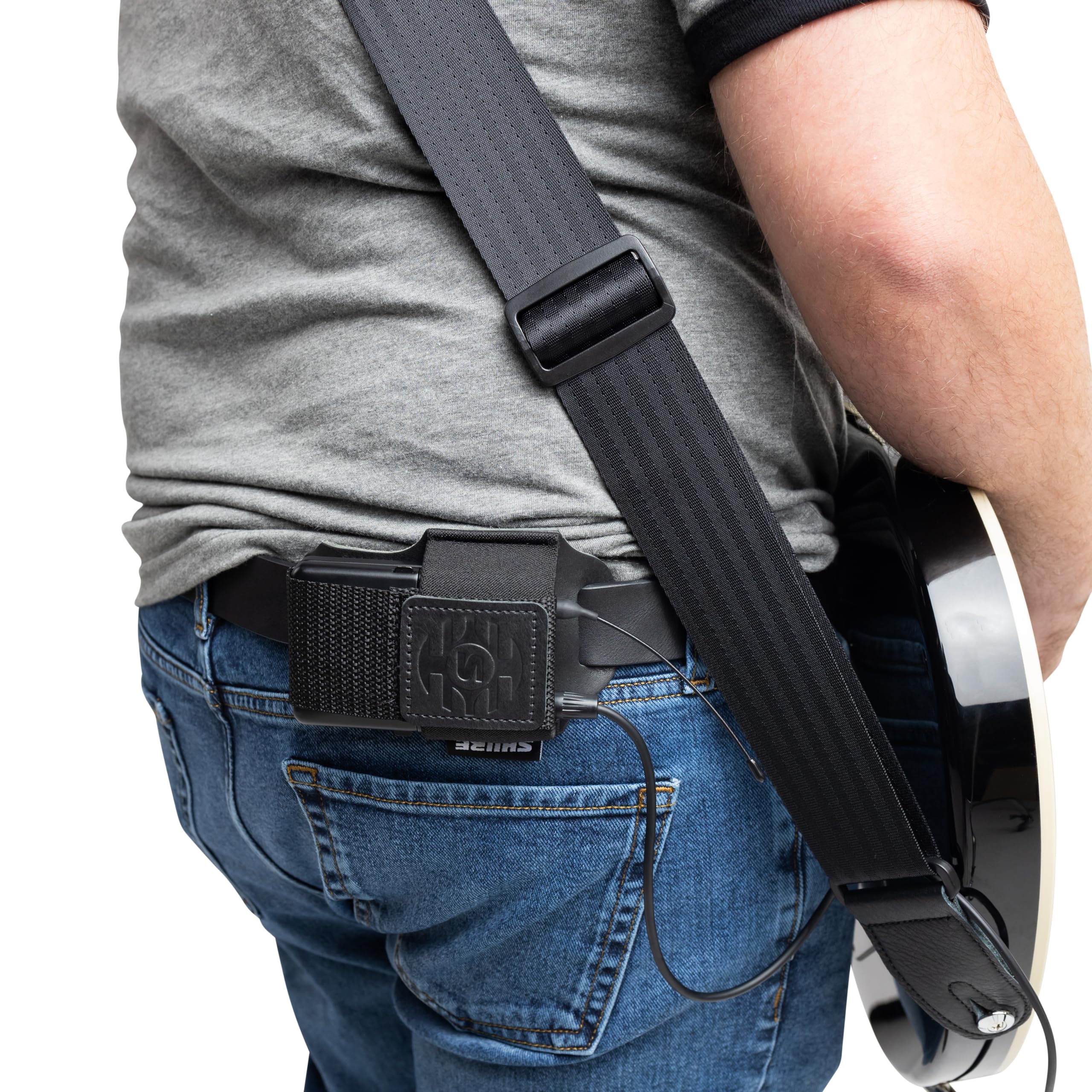 Shure by Gator Premium Black Leather Wireless Bodypack Transmitter Pouch; (SH-BODYPACK-PBK-L) - Image 10