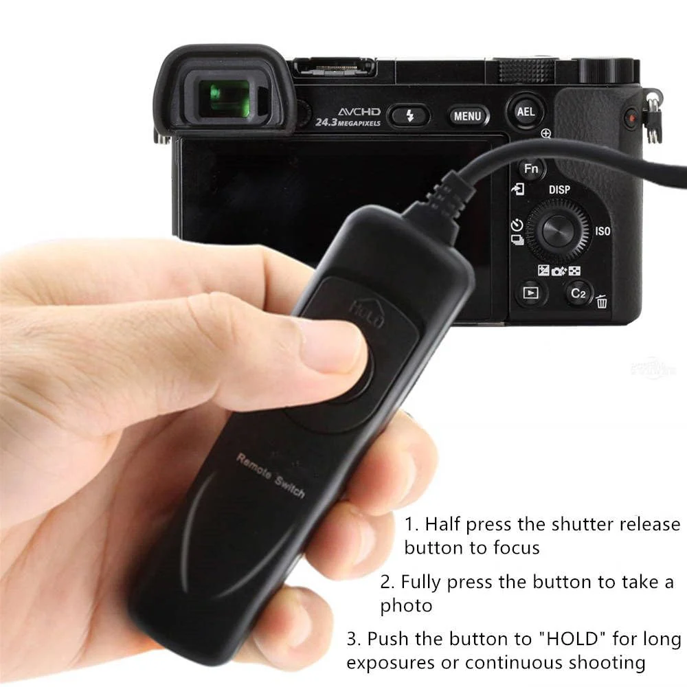 Shutter Release Cable Cord Wired Remote Control Switch Compatible for Sony A6600 A6500 A6400 A6300 A6100 A6000 A7IV A7III A7II A7 A7R V IV A7R III II A7SIII A7SII A7S A1 A9 II III Replace RM-VPR1 - Image 5