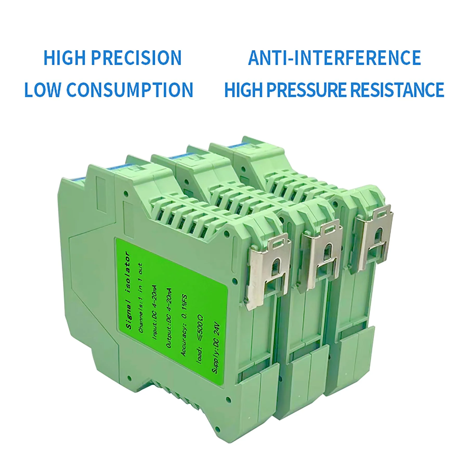 Signal Isolator DC 24V,PLC Detect Signal Conditioner,Module Analog Output(One in and one Out 4-20mA Turn 4-20mA) 1 input and 1 output - Image 8