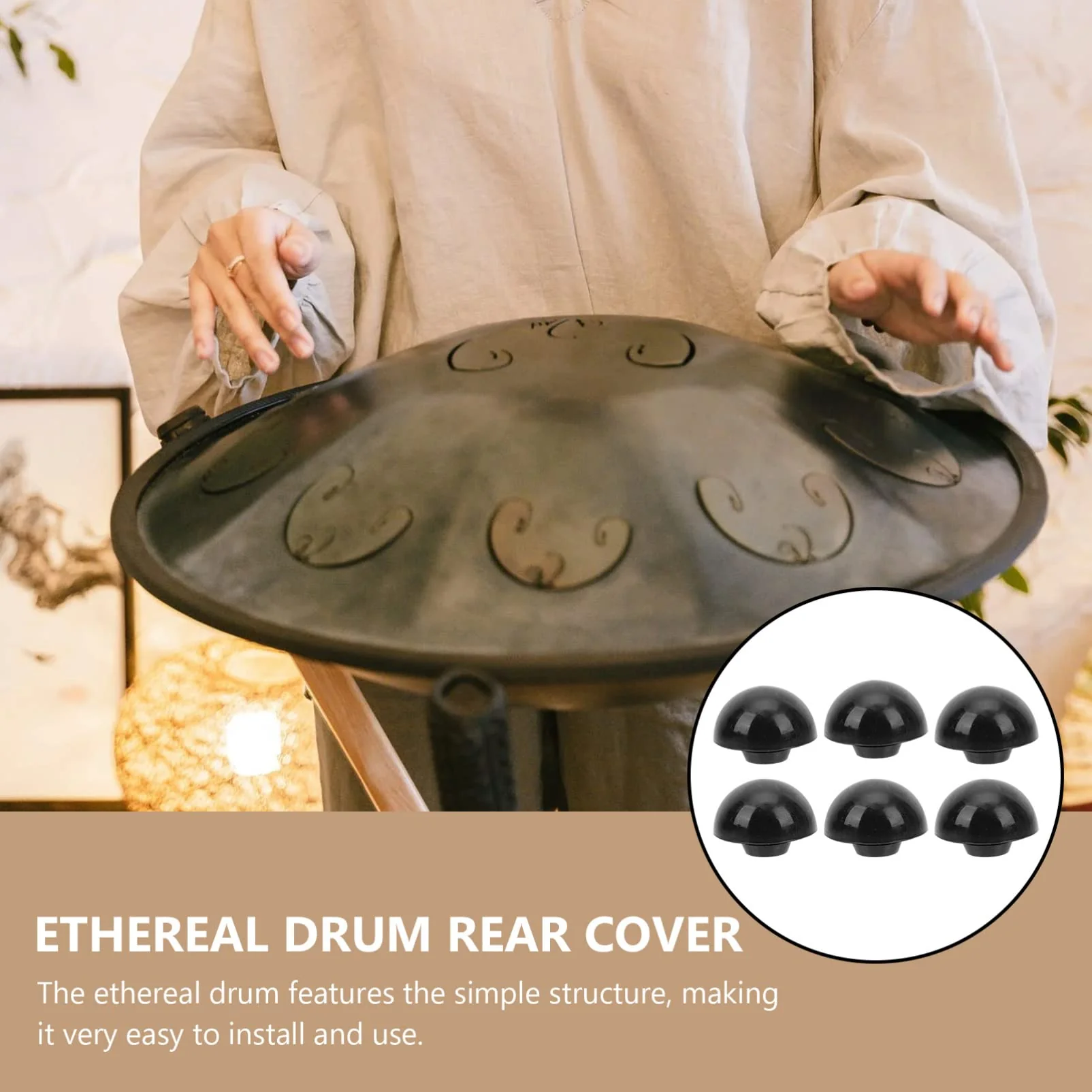 Silicone Ethereal Drum Foot Plugs: 6pcs Tongue Drum Support Foot Pads Tongue Drum Parts Accessories - Image 2