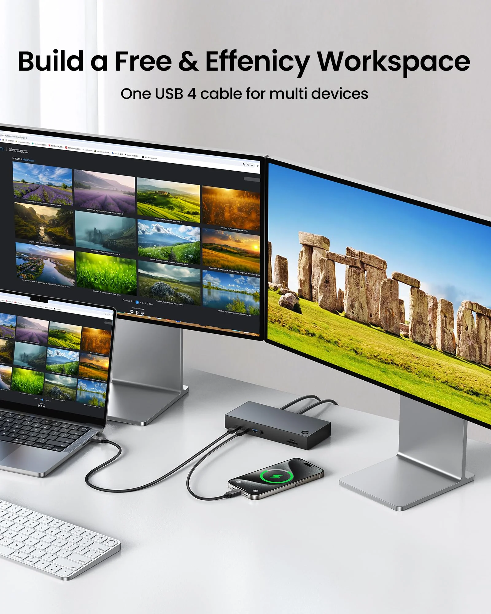 Silkland USB 4 Cable for Thunderbolt 4 Cable 6.6FT/2M, 40Gbps Data Sync, 8K Display/4K@144Hz, 240W Charging, USB C Video Cable Compatible for Thunderbolt 3, MacBook, Monitor, Docking, iPhone 16/15,SSD - Image 7