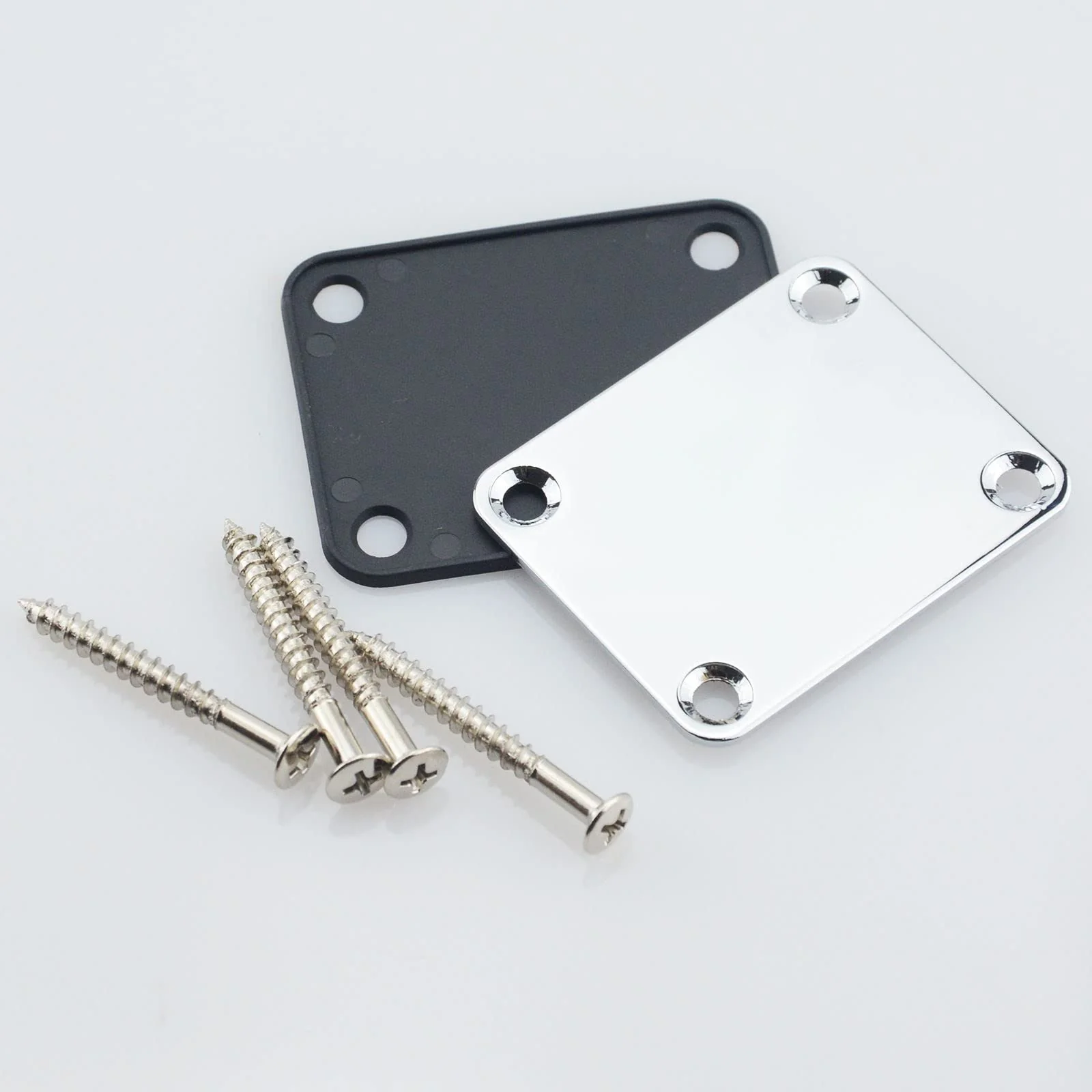 Silver Metric Thread Electric Guitar Jack plate for Fender Tele Telecaster Style Guitar,Thick Metal Guitar Neck Plate with Screws,2 PCS Guitar Strap Buttons with Strap Blocks Silver - Image 6