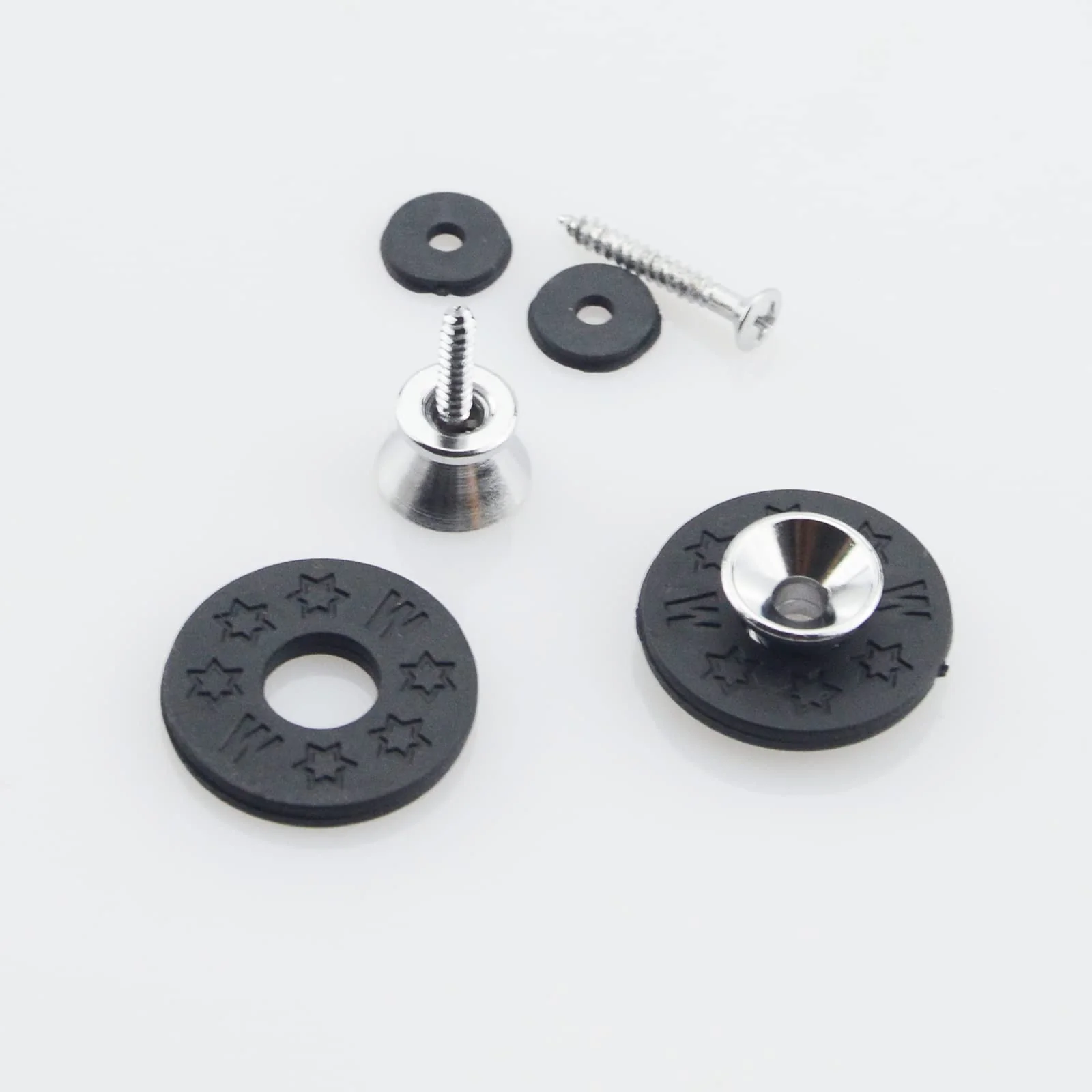 Silver Metric Thread Electric Guitar Jack plate for Fender Tele Telecaster Style Guitar,Thick Metal Guitar Neck Plate with Screws,2 PCS Guitar Strap Buttons with Strap Blocks Silver - Image 7