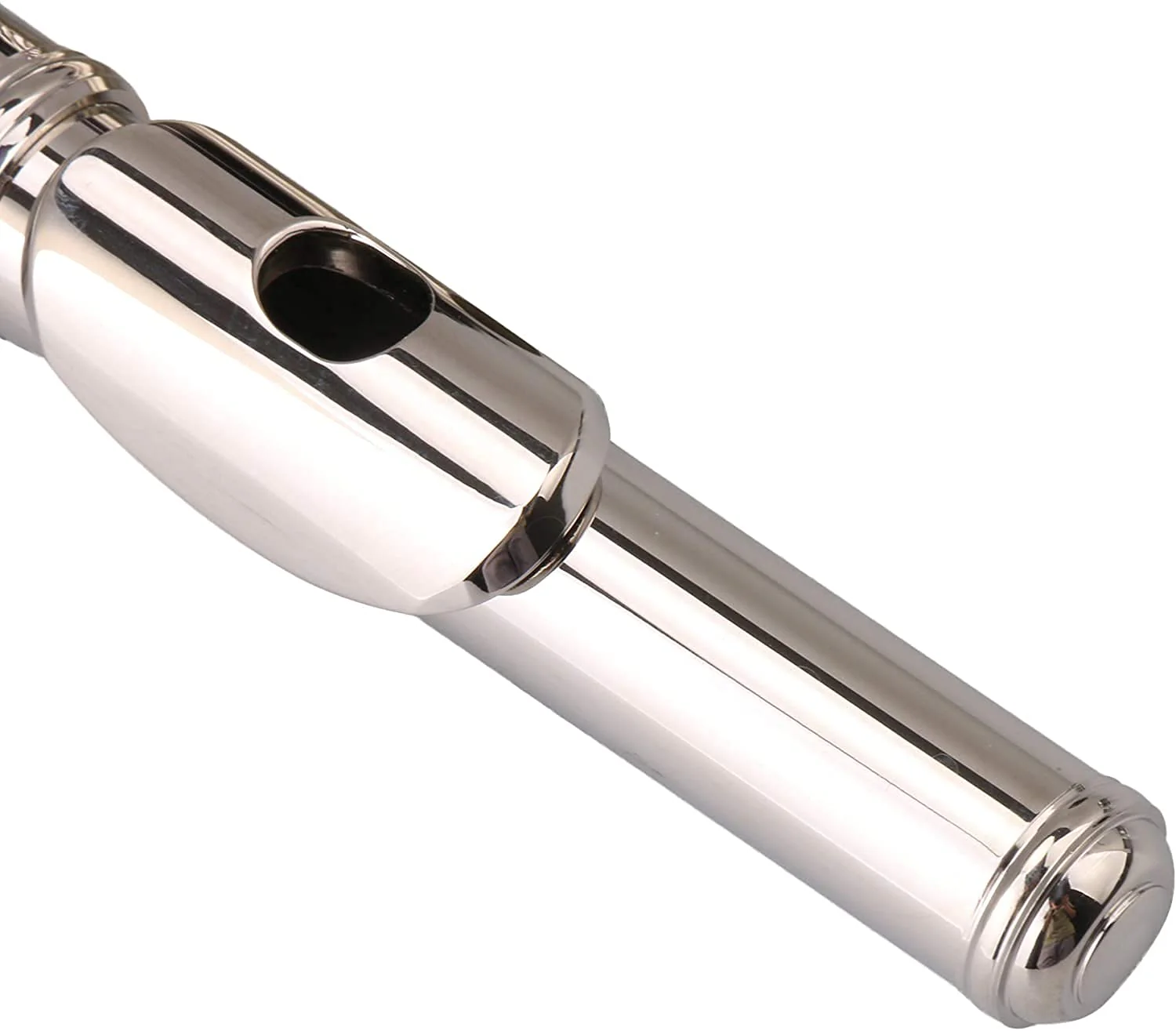 Silver Plated Flute Curved Head Joint Mouthpiece Replacement Woodwind Instrument Accessories - Image 3