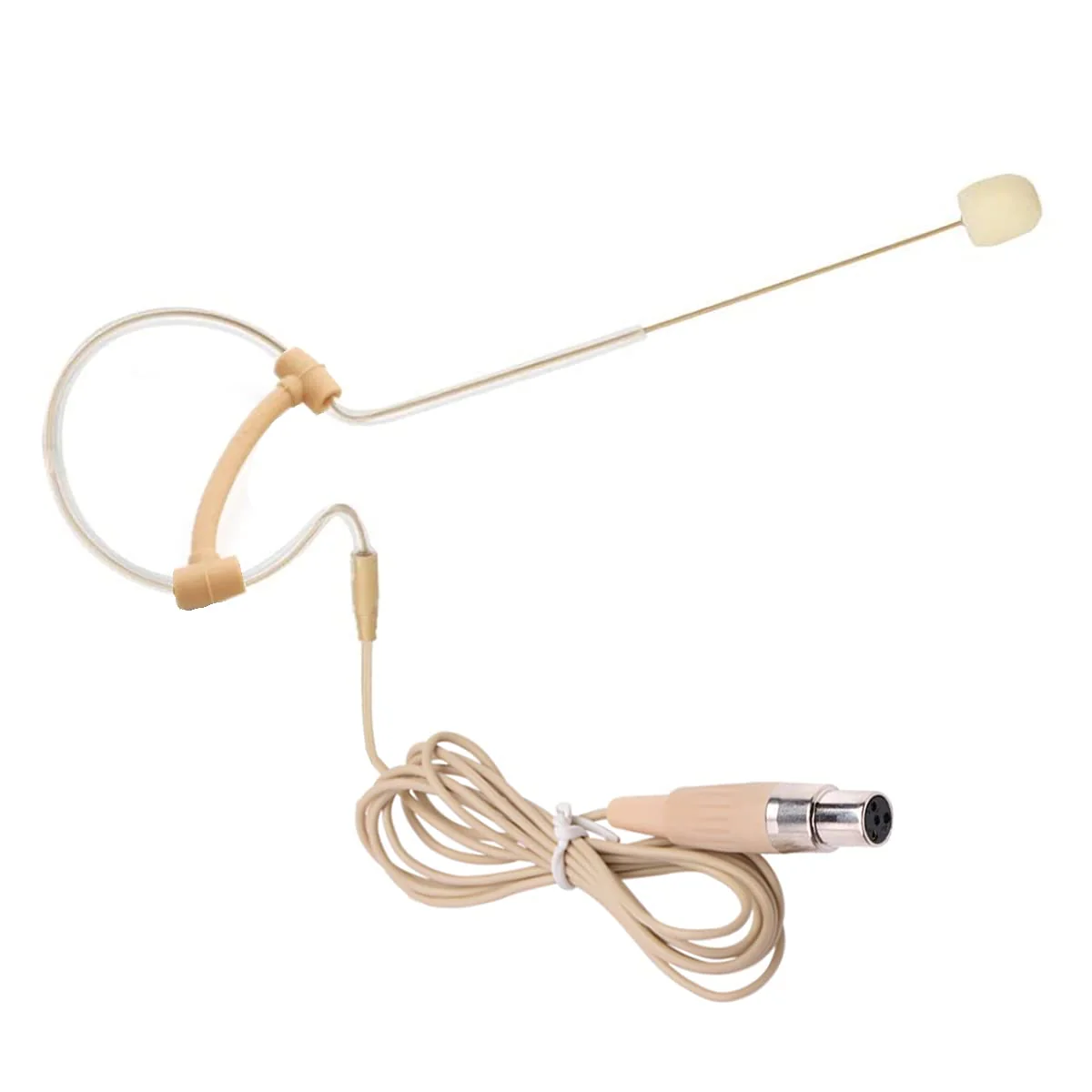Single Ear Headset Microphone Earset Headworn Mic Compatible with Shure Wireless System Bodypack Transmitter with 1.2m Cable Windscreen Mini XLR 4 Pin TA4F Plug