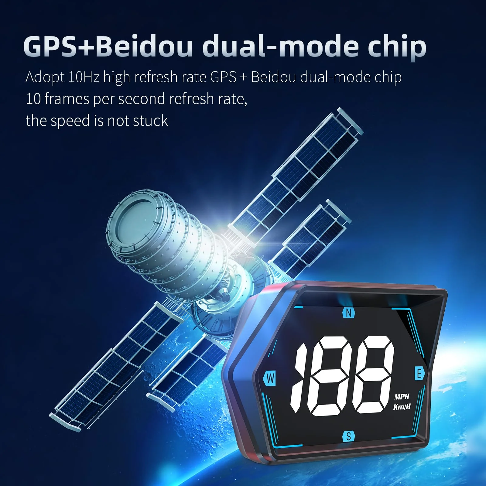 SinoTrack GPS Speedometer Universal MPH Speedometer Heads-Up Display for Car GPS Speedometer Large Screen HUD with Over Speed Alarm Fatigued Driving Alert for All Vehicle - Image 3