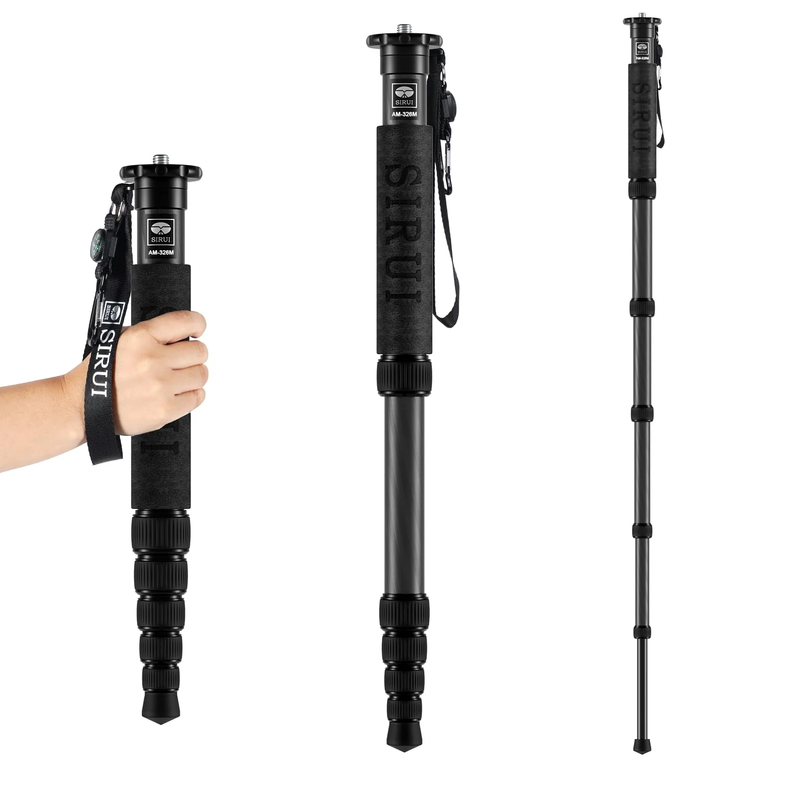 SIRUI Camera Monopod AM-326M 6 Section Carbon Fiber Portable Compact Lightweight Travel Monopod - Image 9