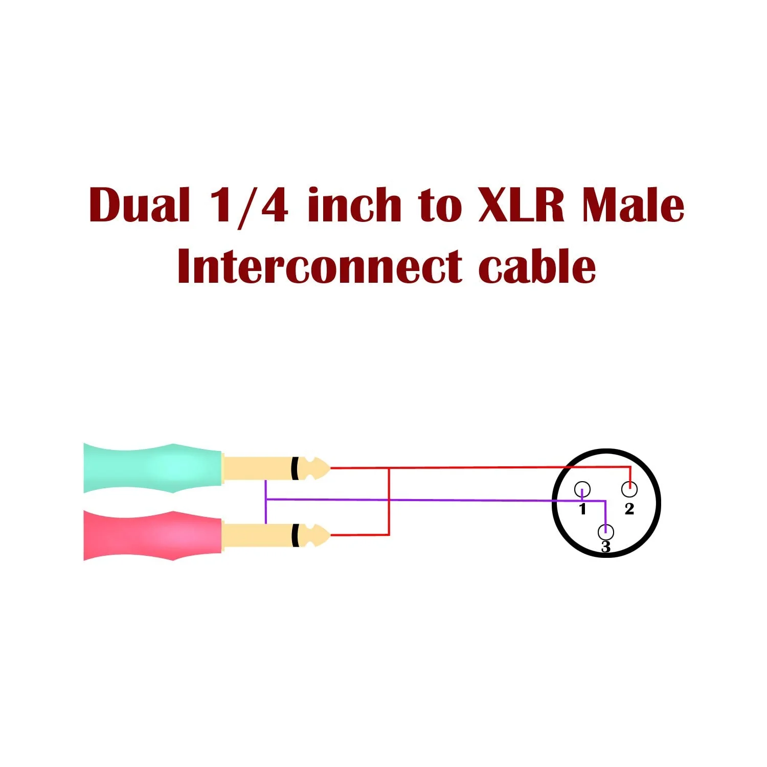 SiYear 6.6FT XLR 3 Pin to Double 6.35mm 1/4" TS Y Splitter Cable, Dual Mono Male (1/4 inch) 6.35mm to XLR Plug Stereo Microphone Cable (2M) 6.6Feet 2M - Image 6