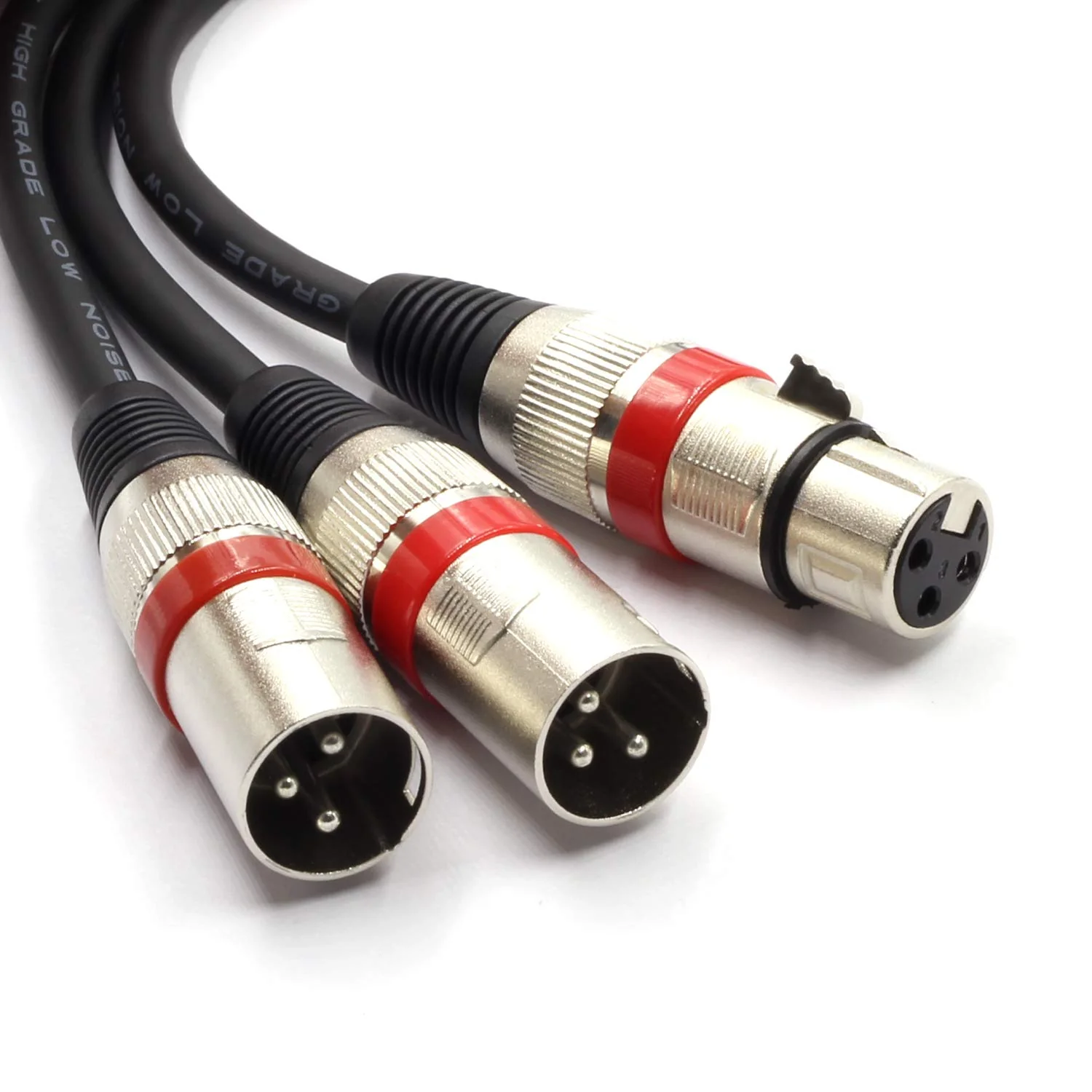 SiYear Balanced XLR Splitter Cable - XLR Female to Dual XLR Male 3 Pin Patch Y Cable Microphone Splitter Cord Audio Adapter (50CM-2PACK) XLRF-2XLRM(2PACK) - Image 3