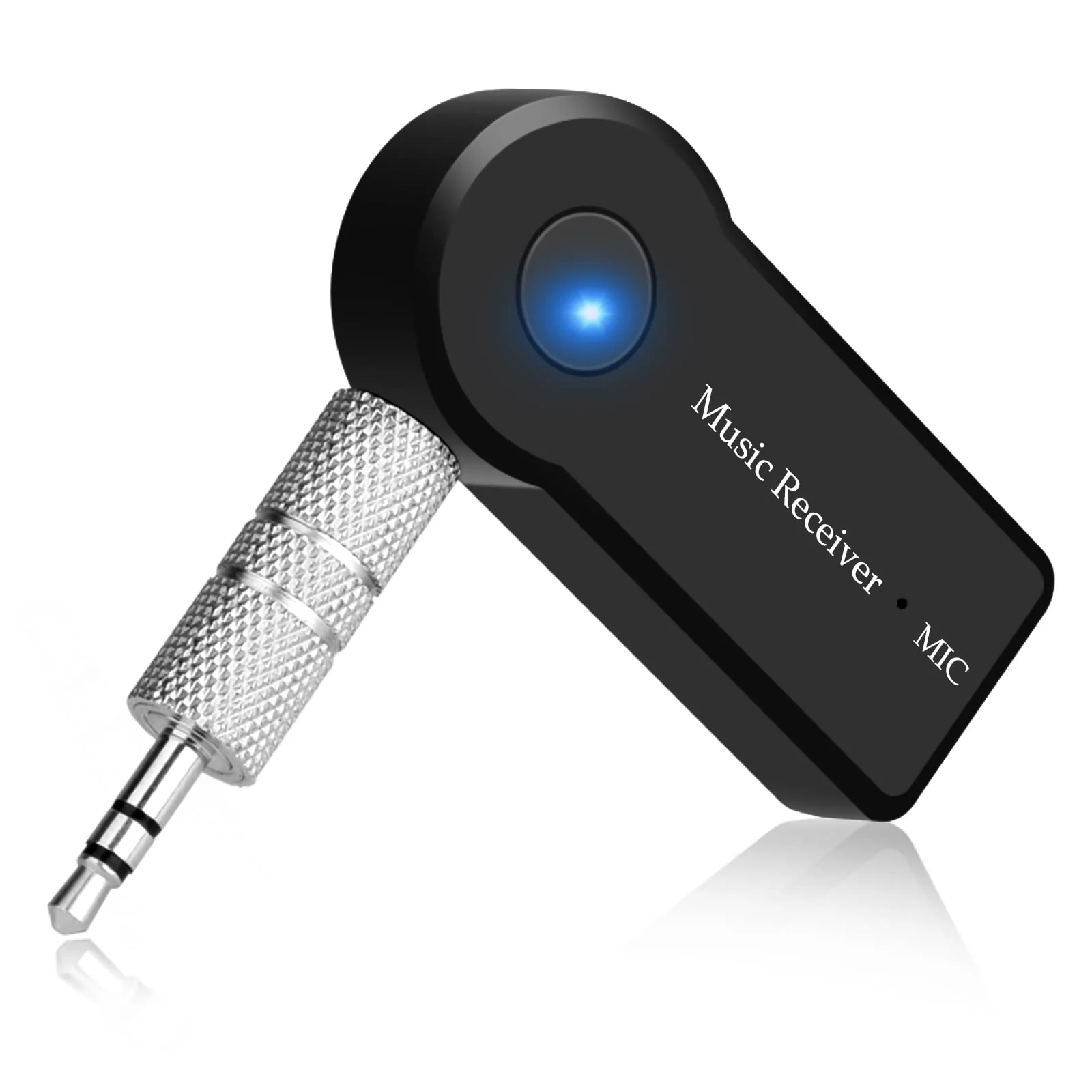 SKYBESS Bluetooth Receiver Portable 3.5mm Aux Bluetooth Audio Adapter for Car/Home Sound System/Wired Headphones/Speaker, Wireless Audio Receiver for Music Streaming/Hands-Free Calls, Built-in Mic