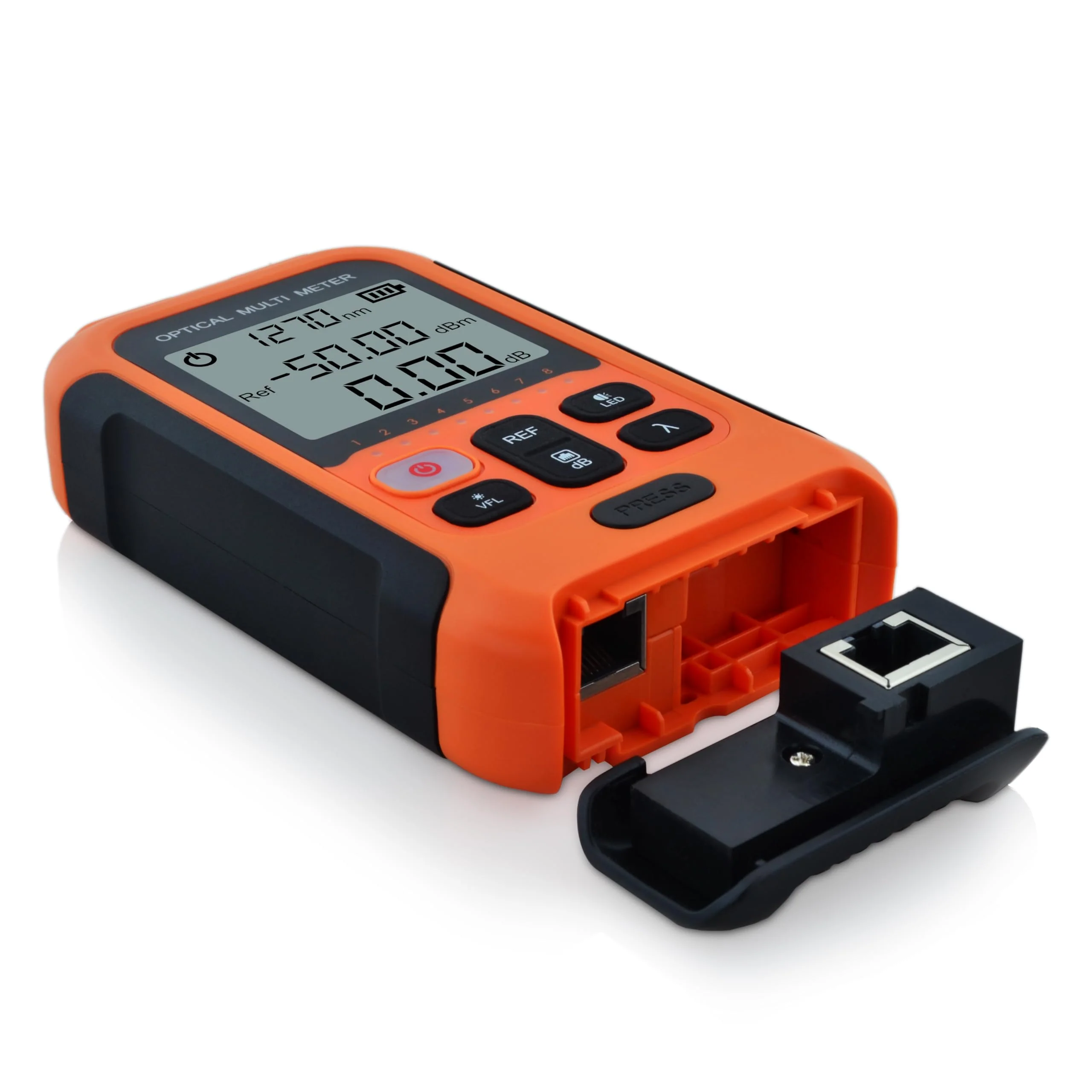 SKYSHL 800~1700nm -50~+26dBm Optical Power Meter and 650nm 30km VFL FTTH Optical Fiber Power Meter with 2.5 mm Universal Plug and FC/UPC-LC/UPC Adapter-SS103PVC12 SS103PVC12(800~1700nm -50~+26dBm) - Image 8