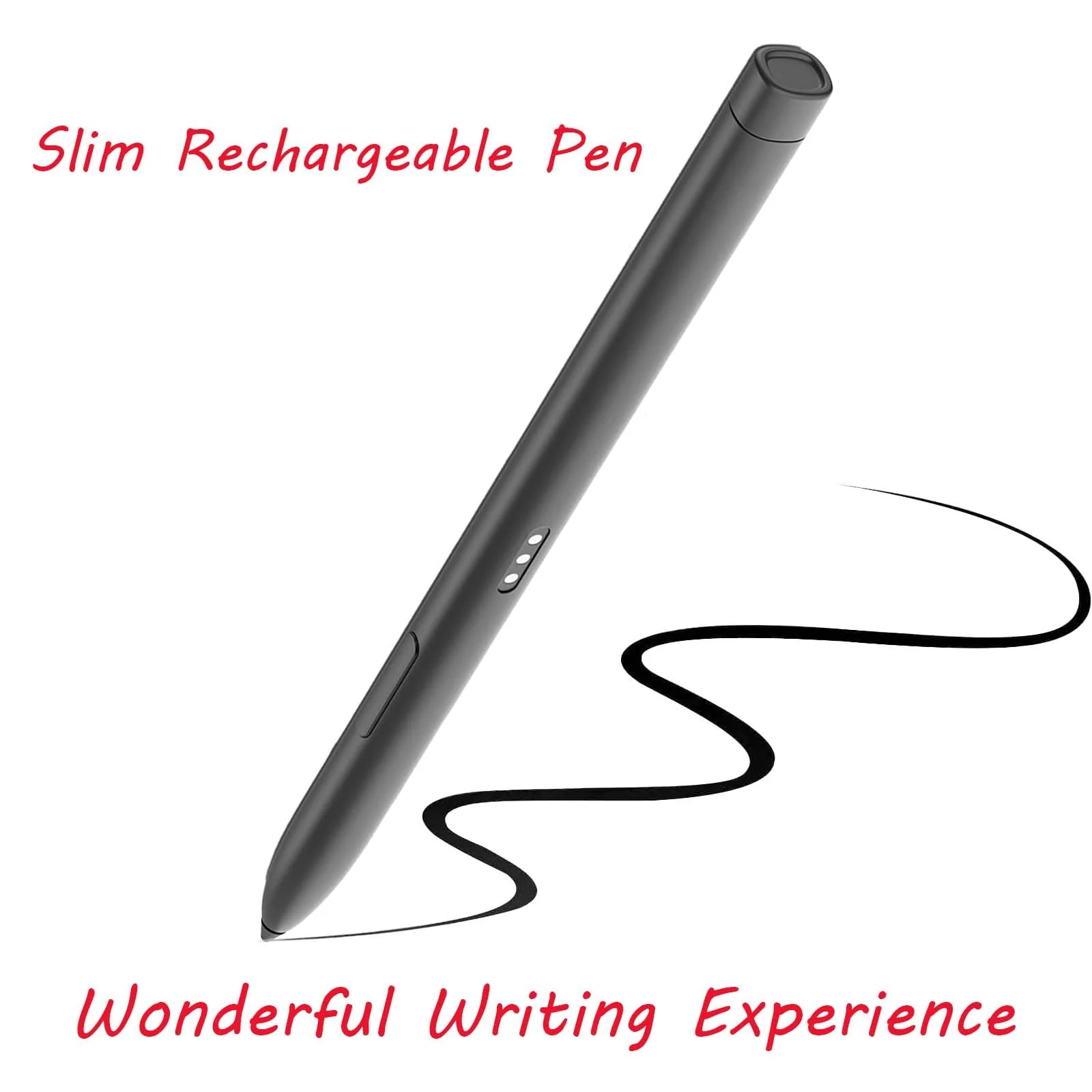 Slim Rechargeable Pen for HP Slim Rechargeable Pen(630W7AA)Compatible with HP Pro x360 Fortis 11 inch G9 Notebook PC, G10 Notebook PC and Pro x360 435 13.3 inch G9 Notebook PC,AES 1.0 Protocol(Black) - Image 2