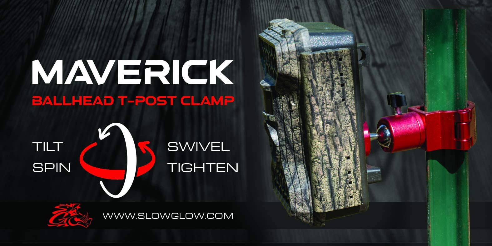Slow Glow Maverick T-Post Camera Mount for Trail Cameras and Solar Panels 360° Adjustable Ball Head for the Perfect Angle - Image 8