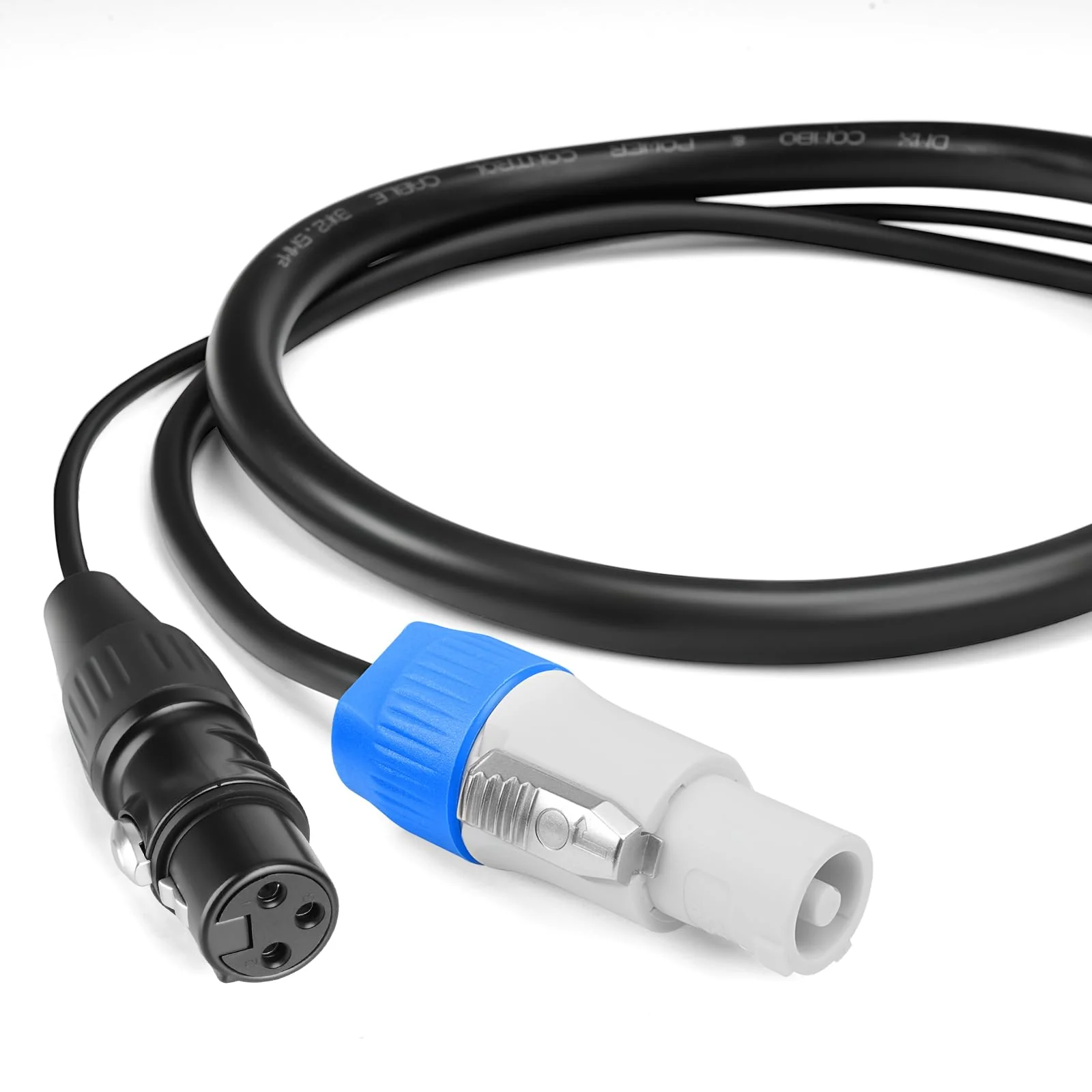 SMALL-EYE 3 Pin DMX & Power Con Combo Link Cable 5 ft – 13AWG Power Control DMX Male to Female Cord for Lighting Fixtures 5 Feet - Image 4