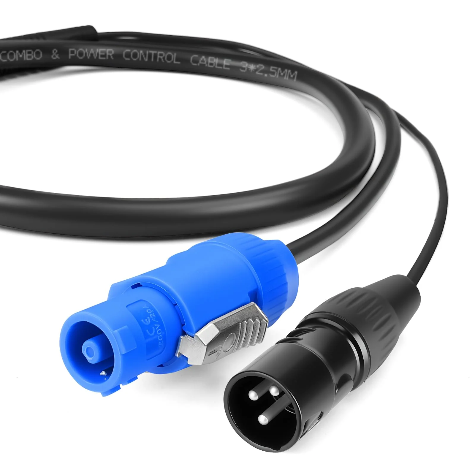 SMALL-EYE 3 Pin DMX & Power Con Combo Link Cable 5 ft – 13AWG Power Control DMX Male to Female Cord for Lighting Fixtures 5 Feet - Image 5